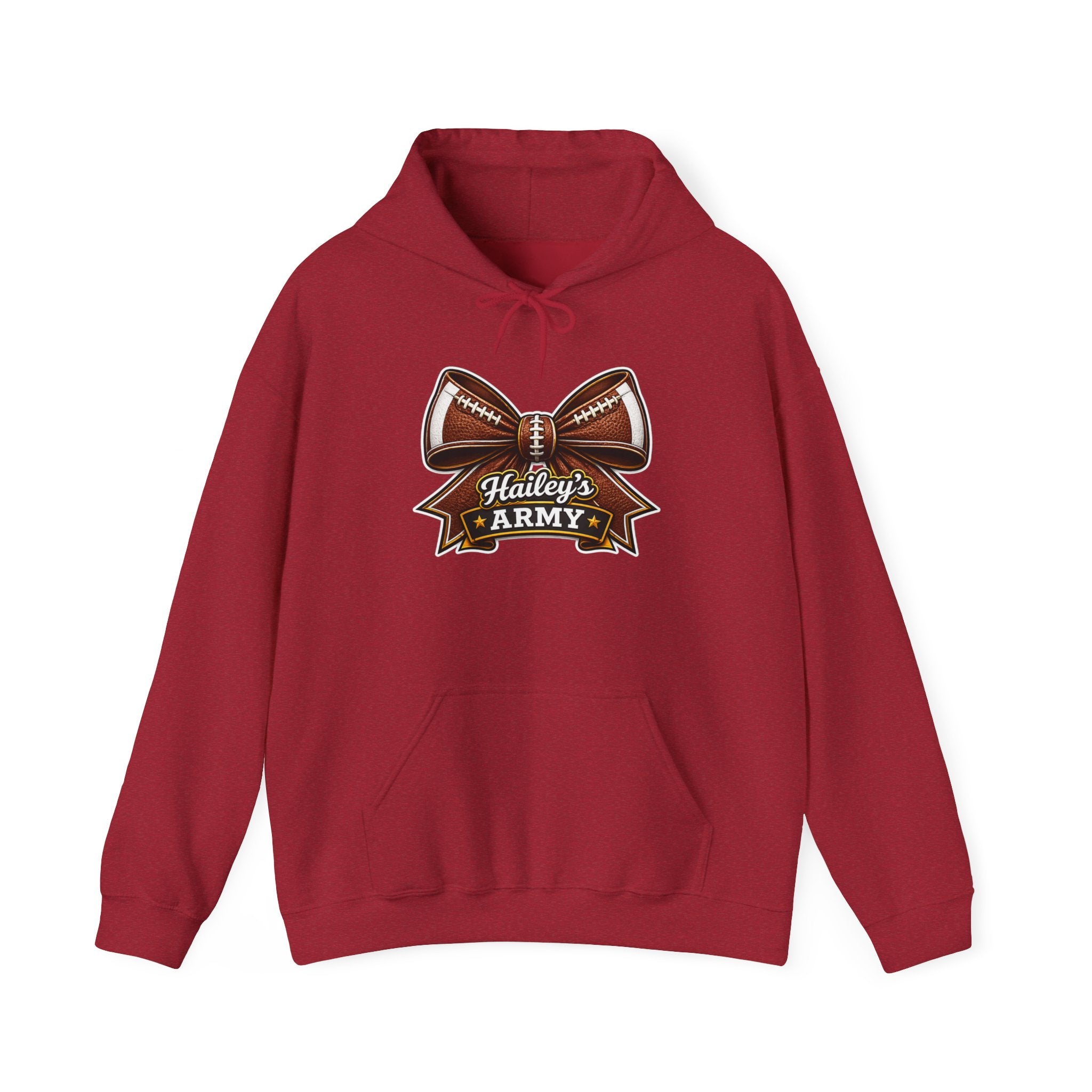 Hailey's Army Football Bow Hoodie