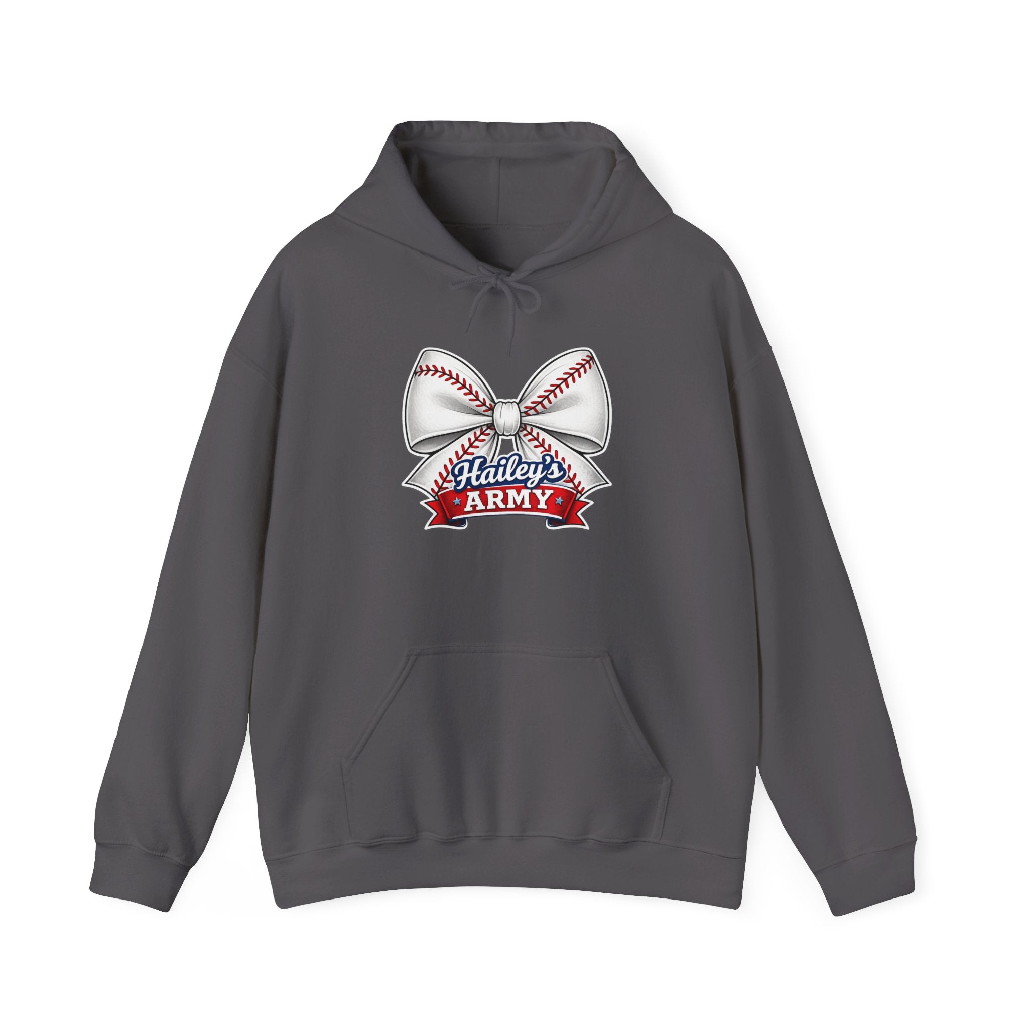 Hailey's Army Baseball Bow Hoodie