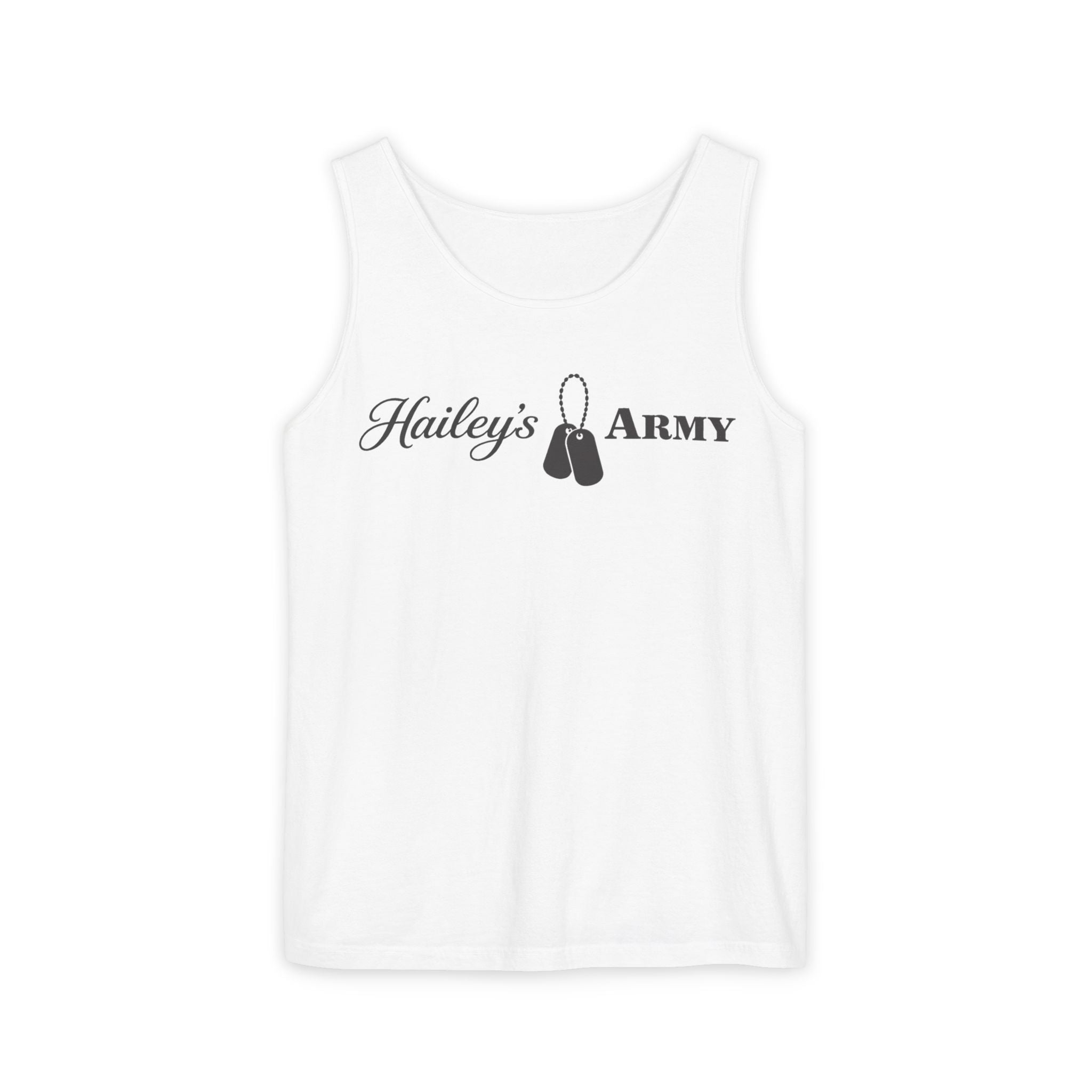 Hailey's Army Dog Tag Tank Top