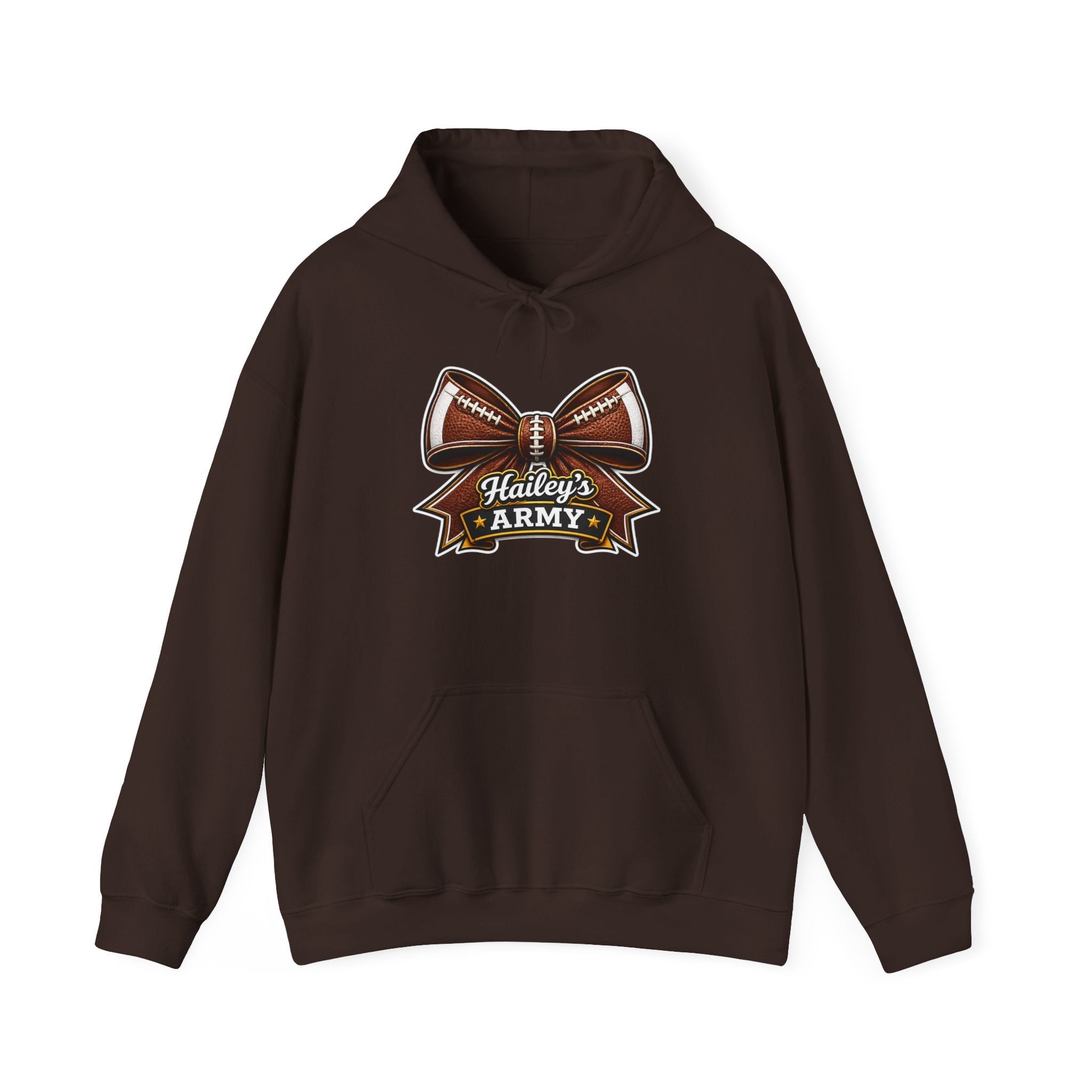 Hailey's Army Football Bow Hoodie