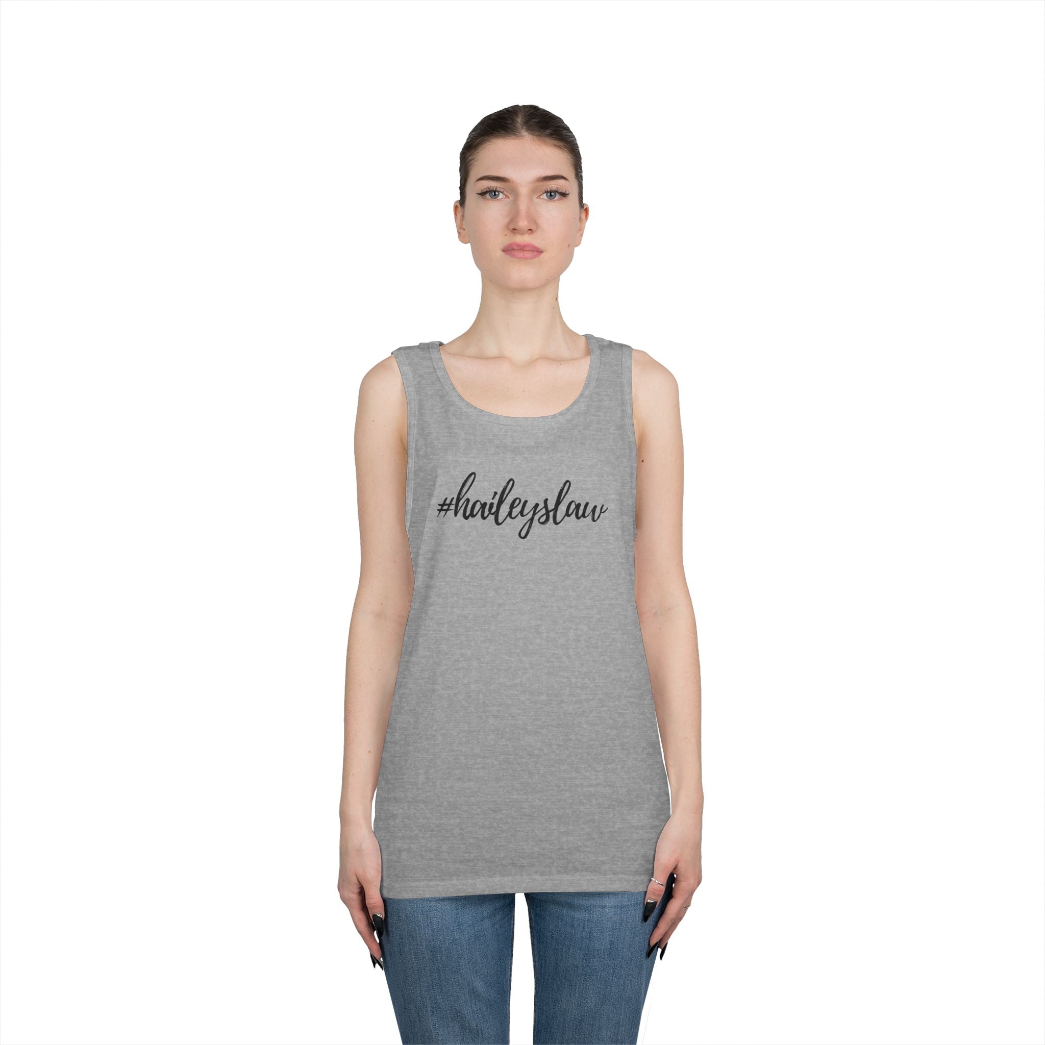 #haileyslaw Hashtag Tank Top