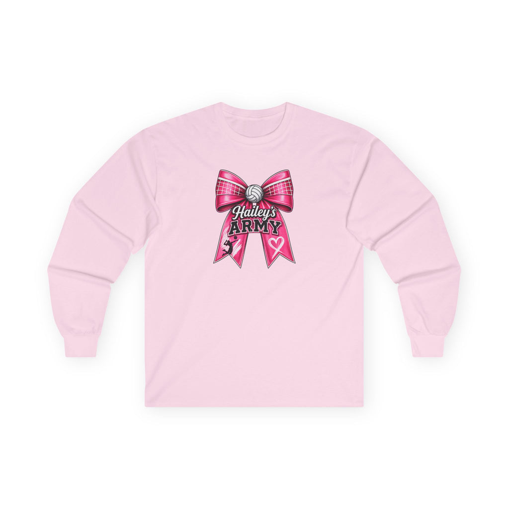 Hailey's Army Volleyball Bow Long Sleeve Tee