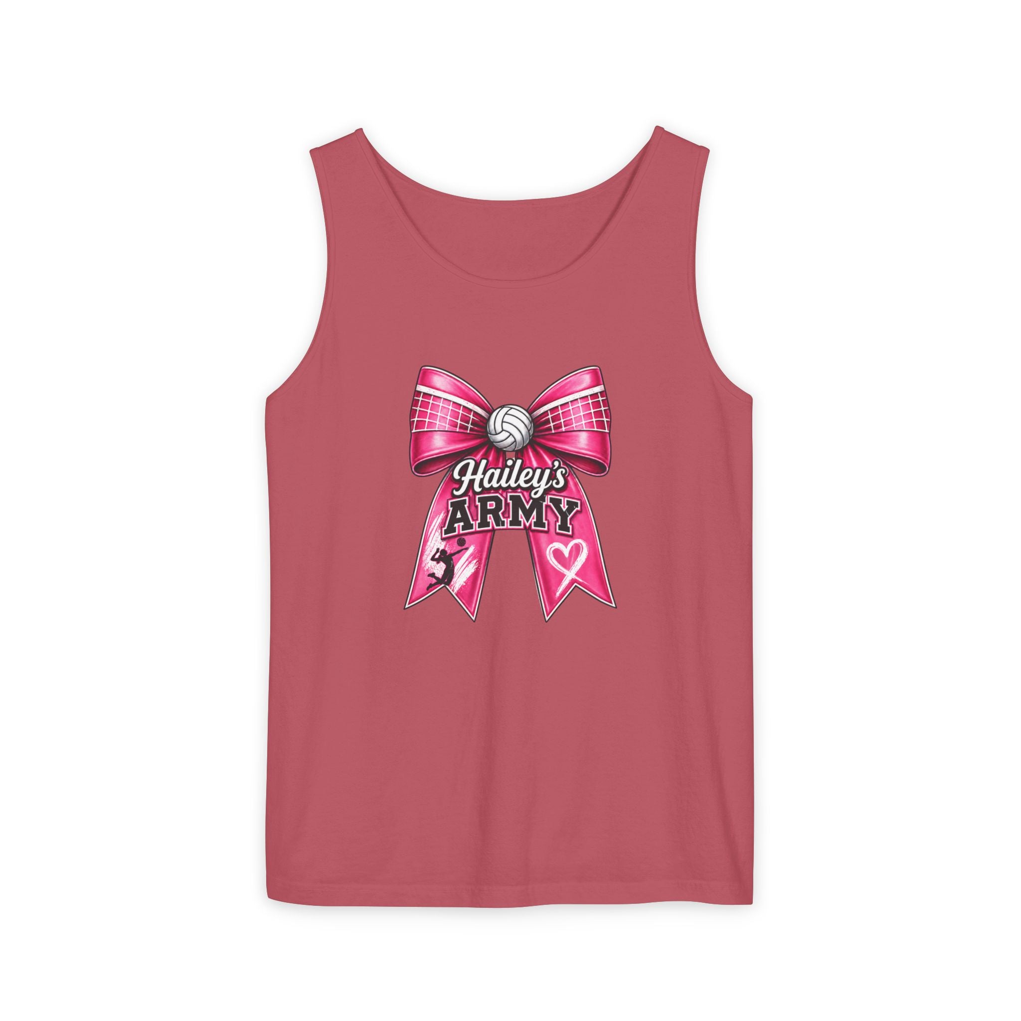 Hailey's Army Volleyball Bow Tank Top