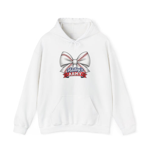 Hailey's Army Baseball Bow Hoodie