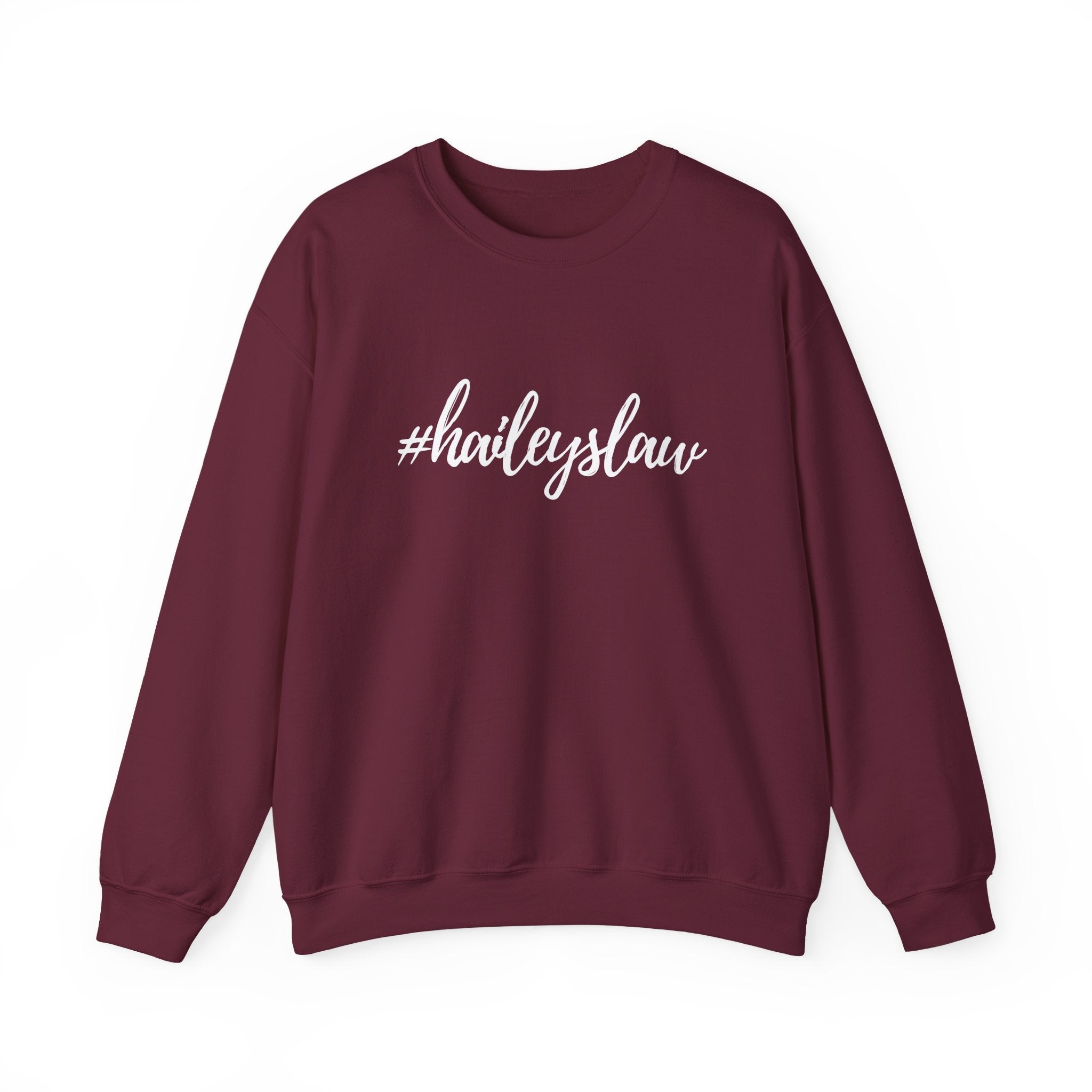 #haileyslaw Hashtag Crewneck Sweatshirt