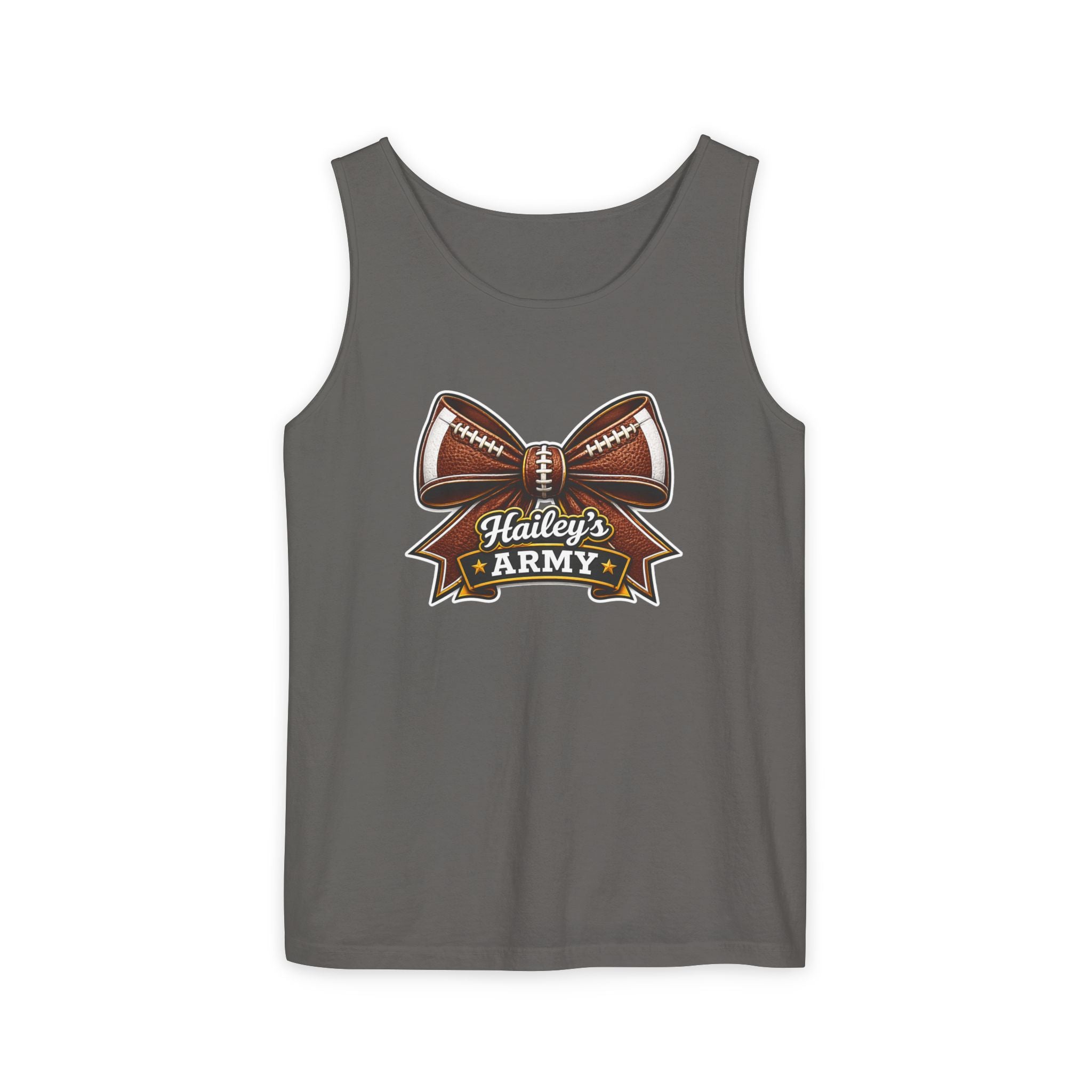 Hailey's Army Football Bow Tank Top