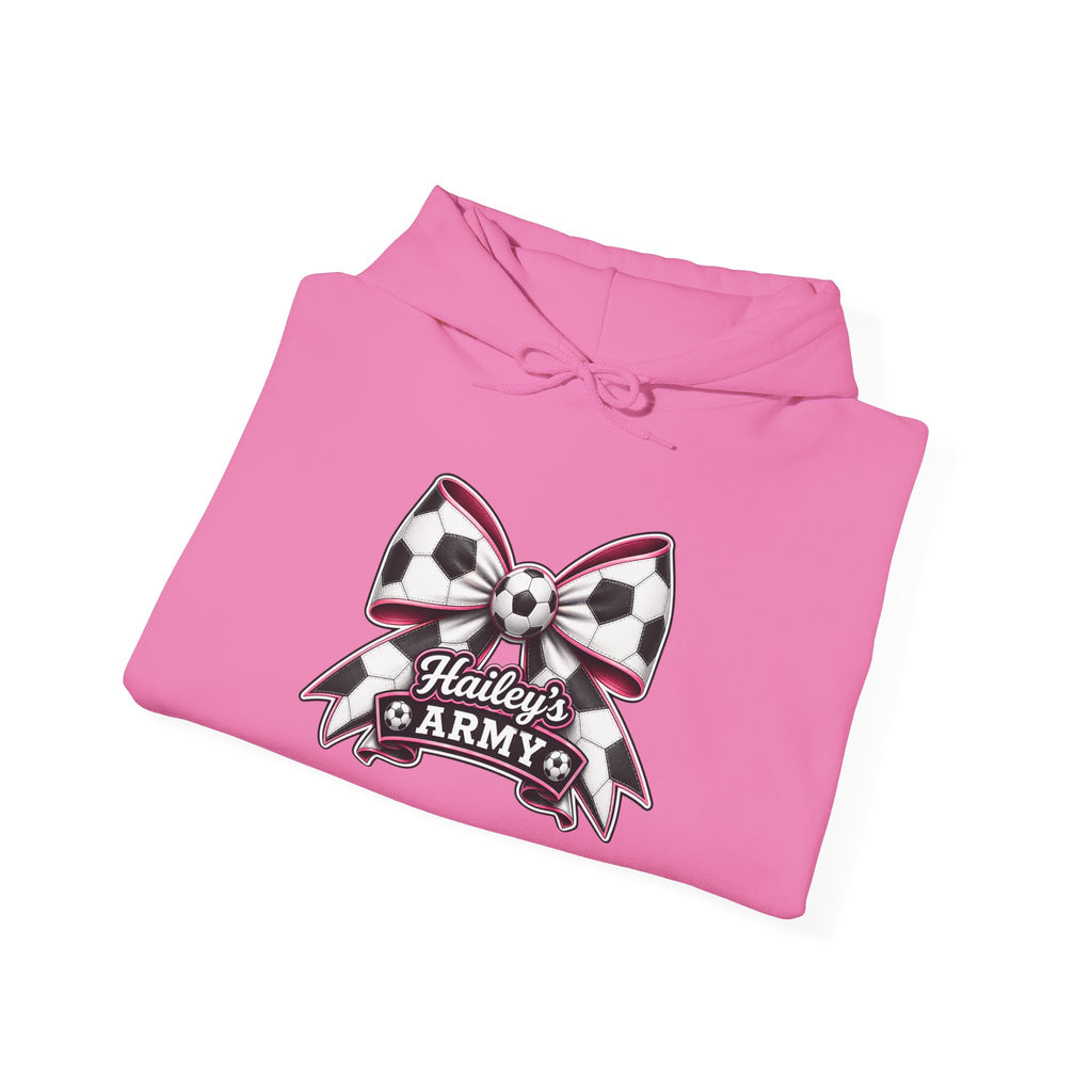 Hailey's Army Soccer Bow Hoodie