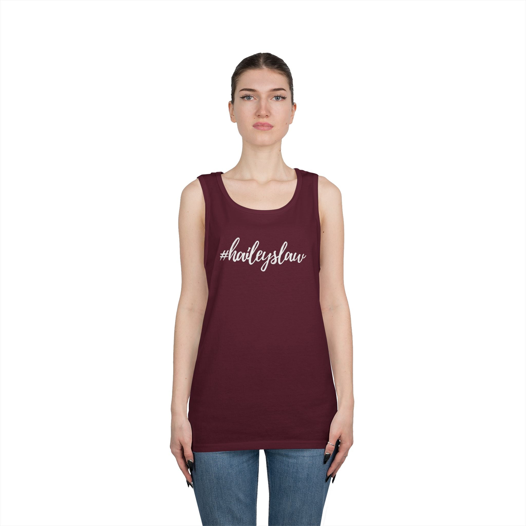#haileyslaw Hashtag Tank Top