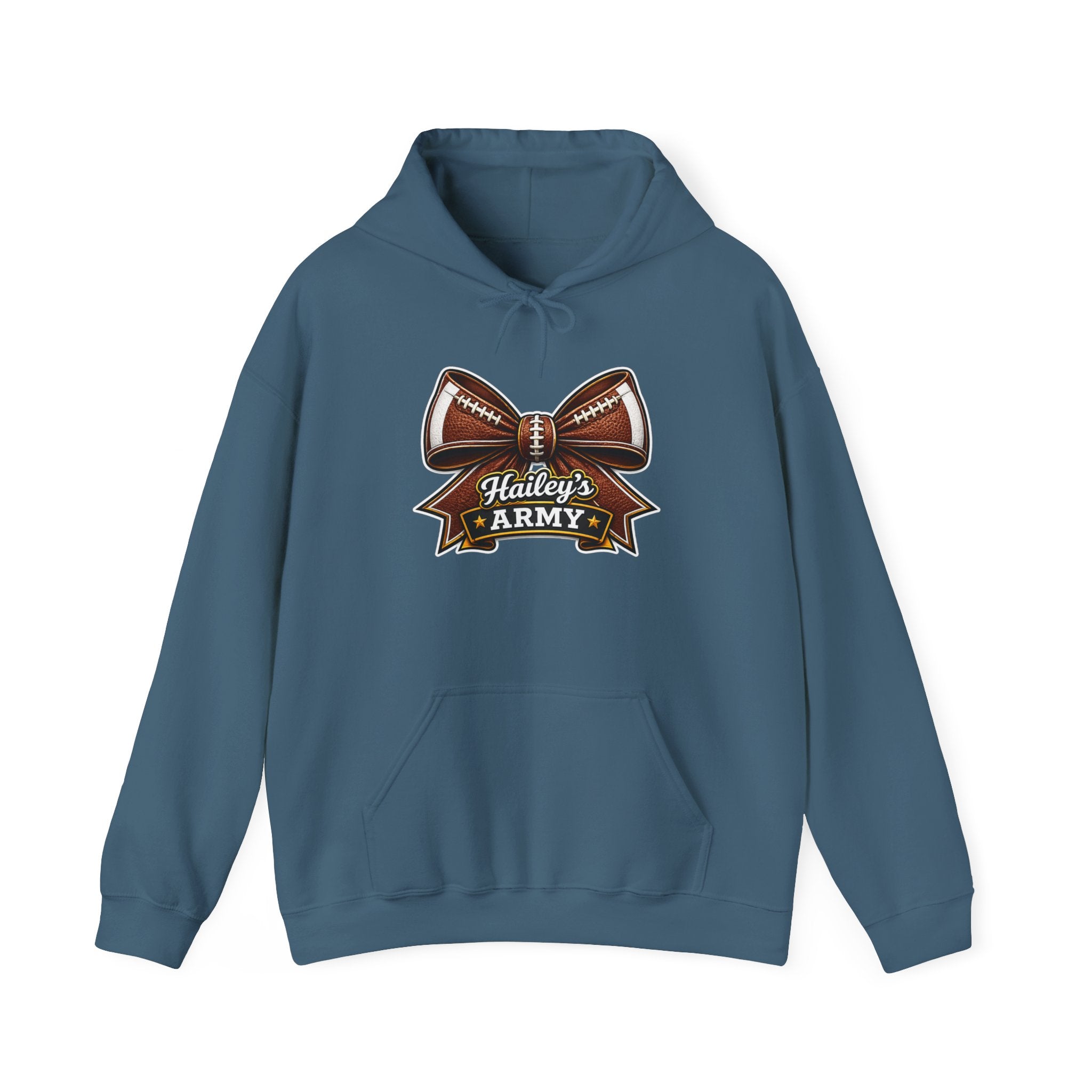 Hailey's Army Football Bow Hoodie