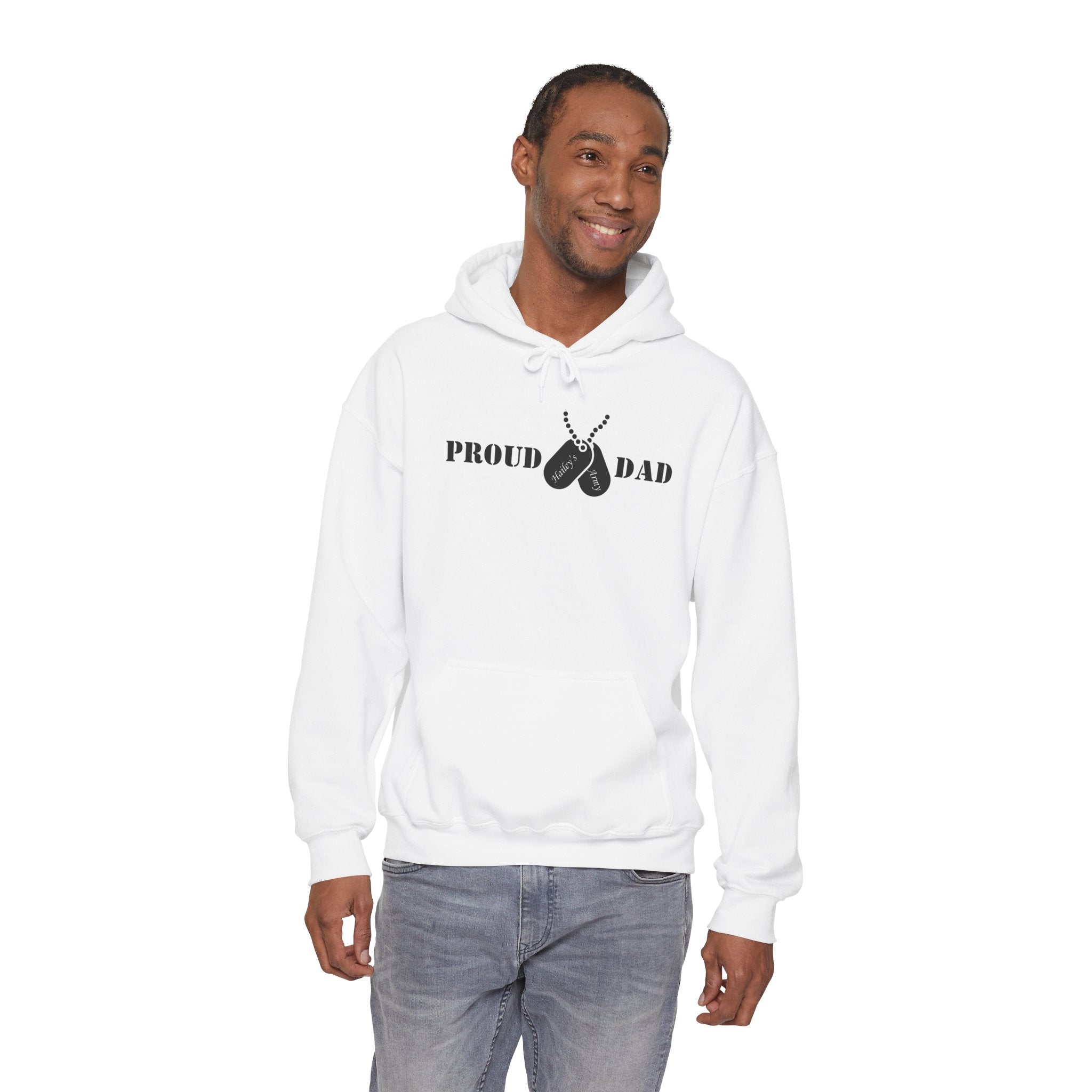Proud Dad Dog Tag Hoodie