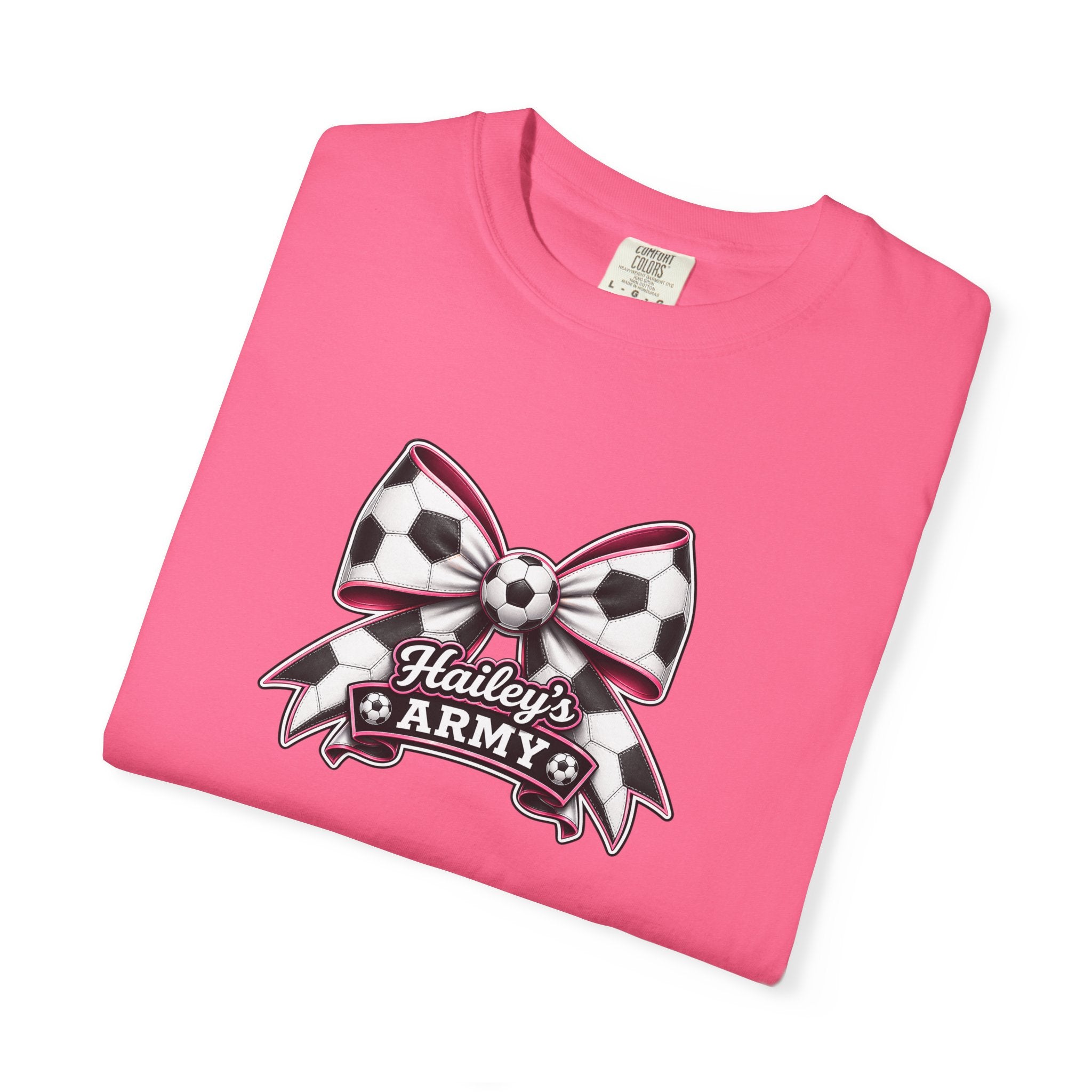Hailey's Army Soccer Bow Tee