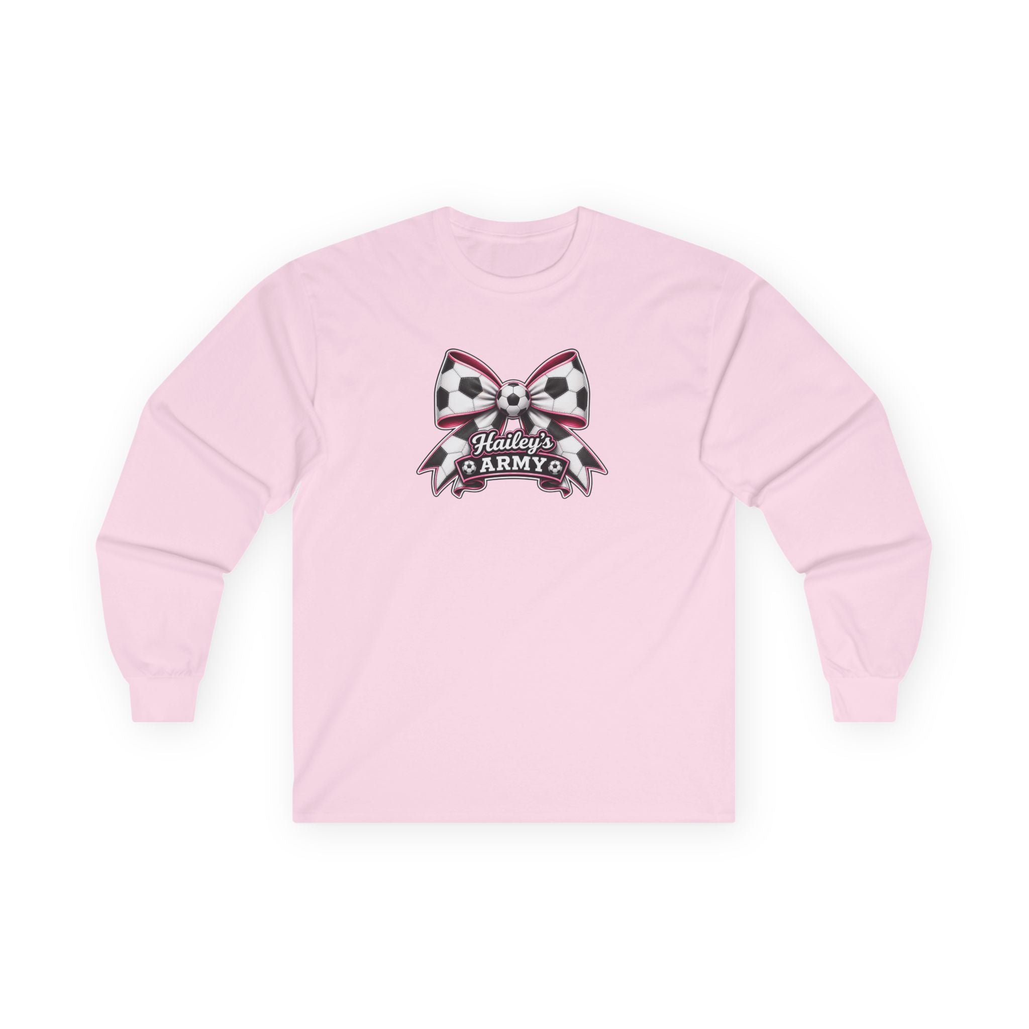 Hailey's Army Soccer Bow Long Sleeve Tee