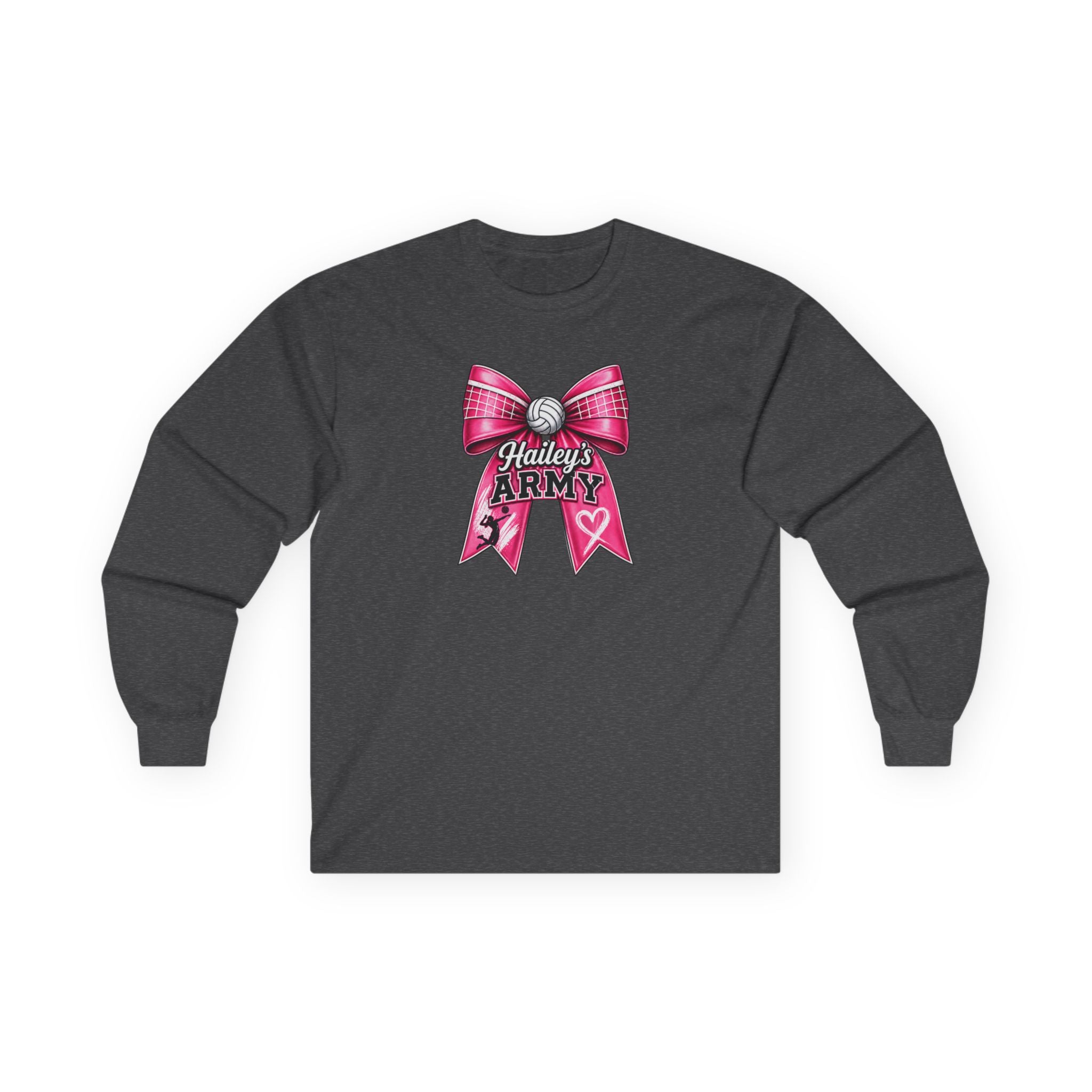 Hailey's Army Volleyball Bow Long Sleeve Tee