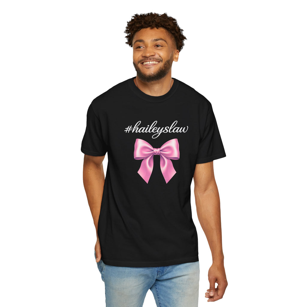 Hailey's Law Pink Bow Tee