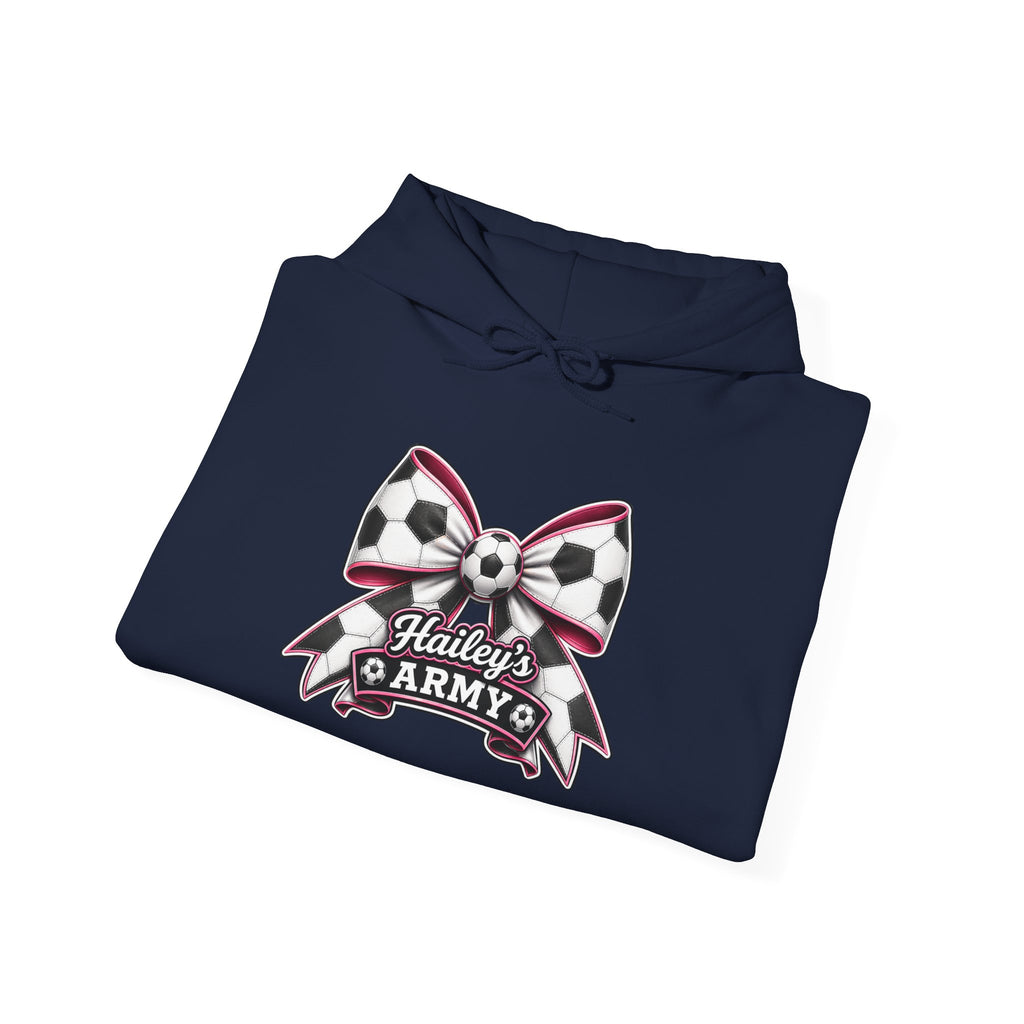 Hailey's Army Soccer Bow Hoodie