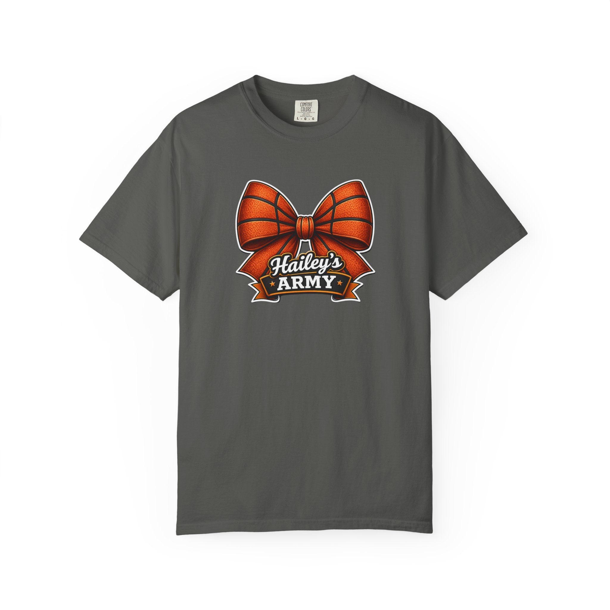 Hailey's Army Basketball Bow Tee
