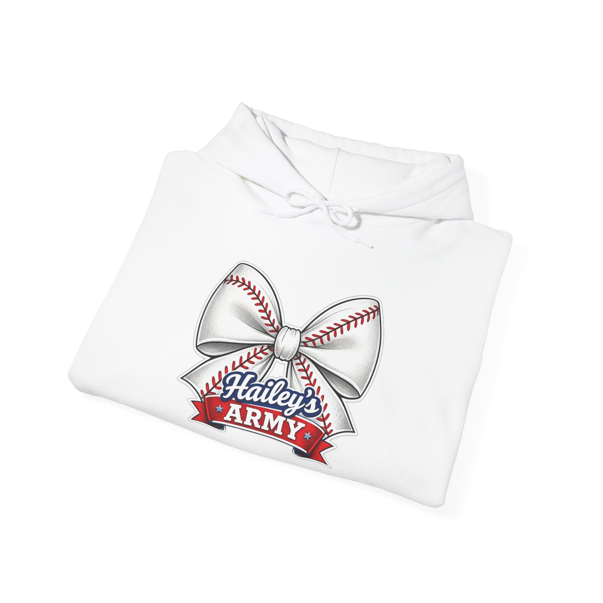 Hailey's Army Baseball Bow Hoodie