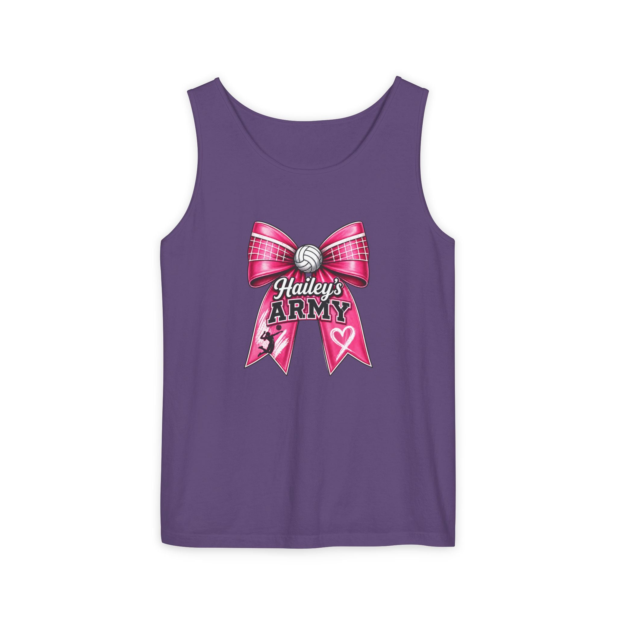 Hailey's Army Volleyball Bow Tank Top