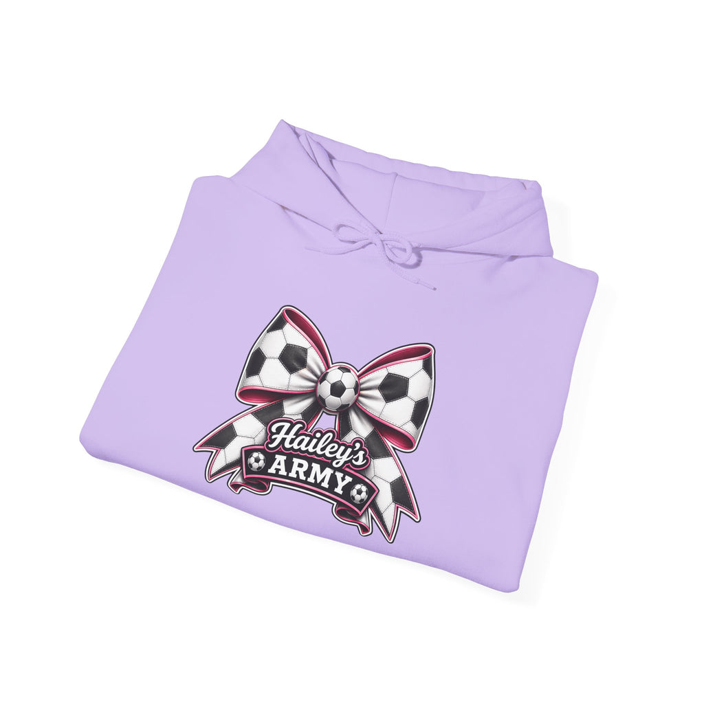 Hailey's Army Soccer Bow Hoodie