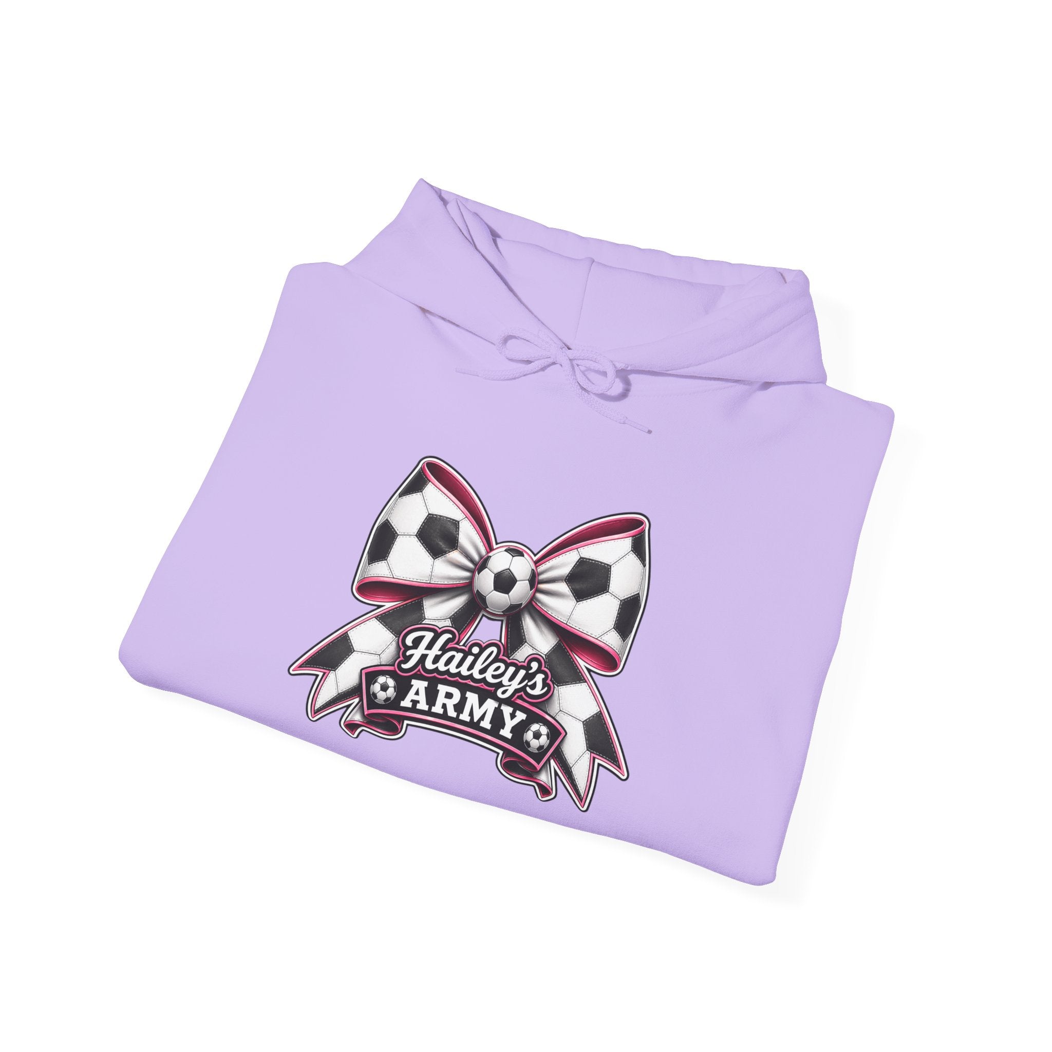Hailey's Army Soccer Bow Hoodie
