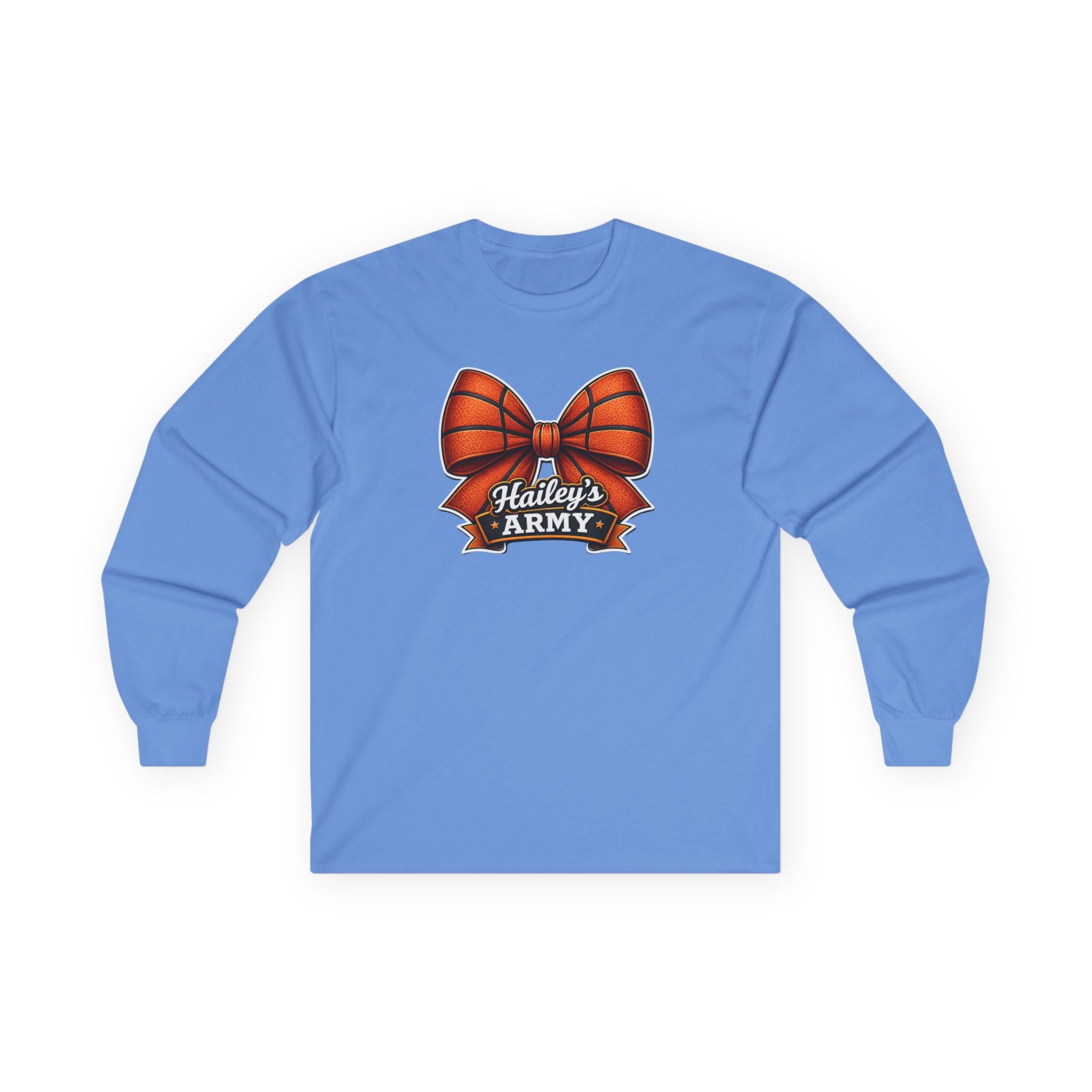 Hailey's Army Basketball Bow Long Sleeve Tee