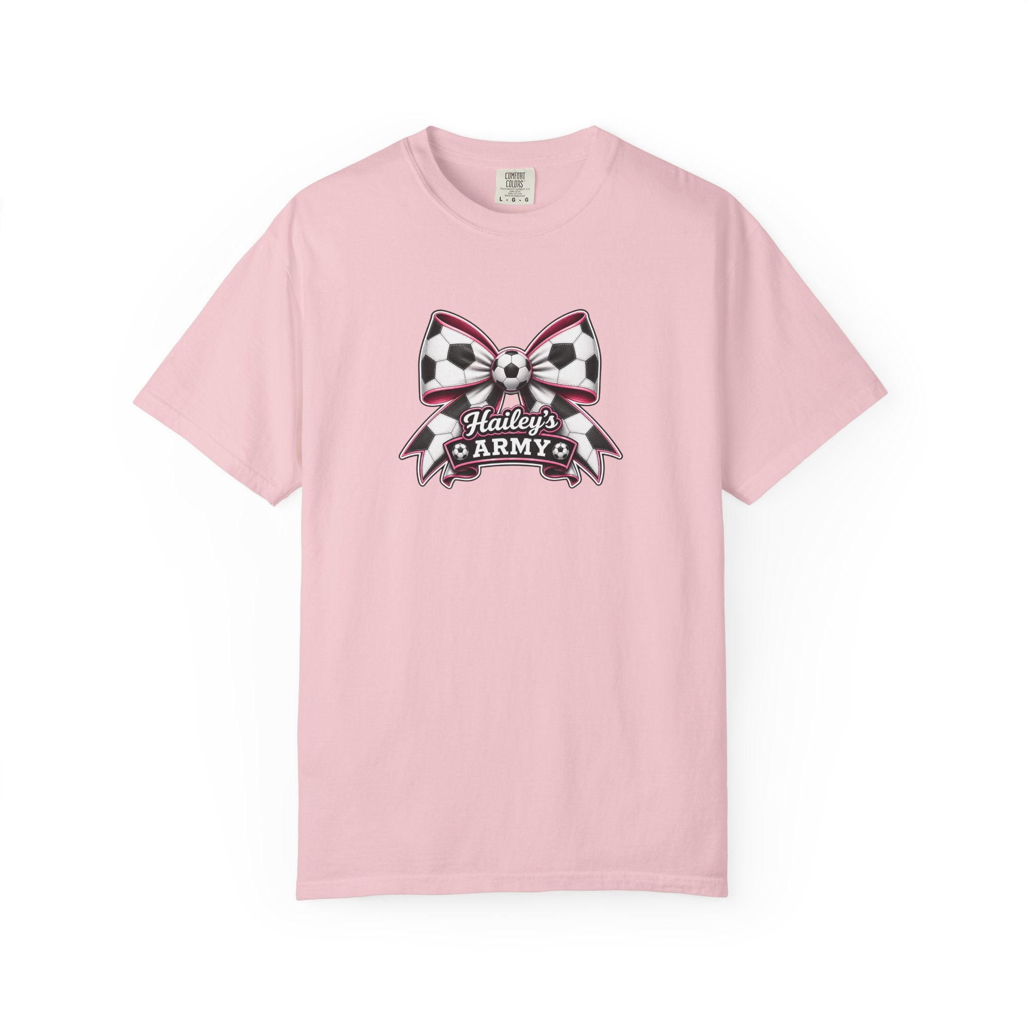 Hailey's Army Soccer Bow Tee