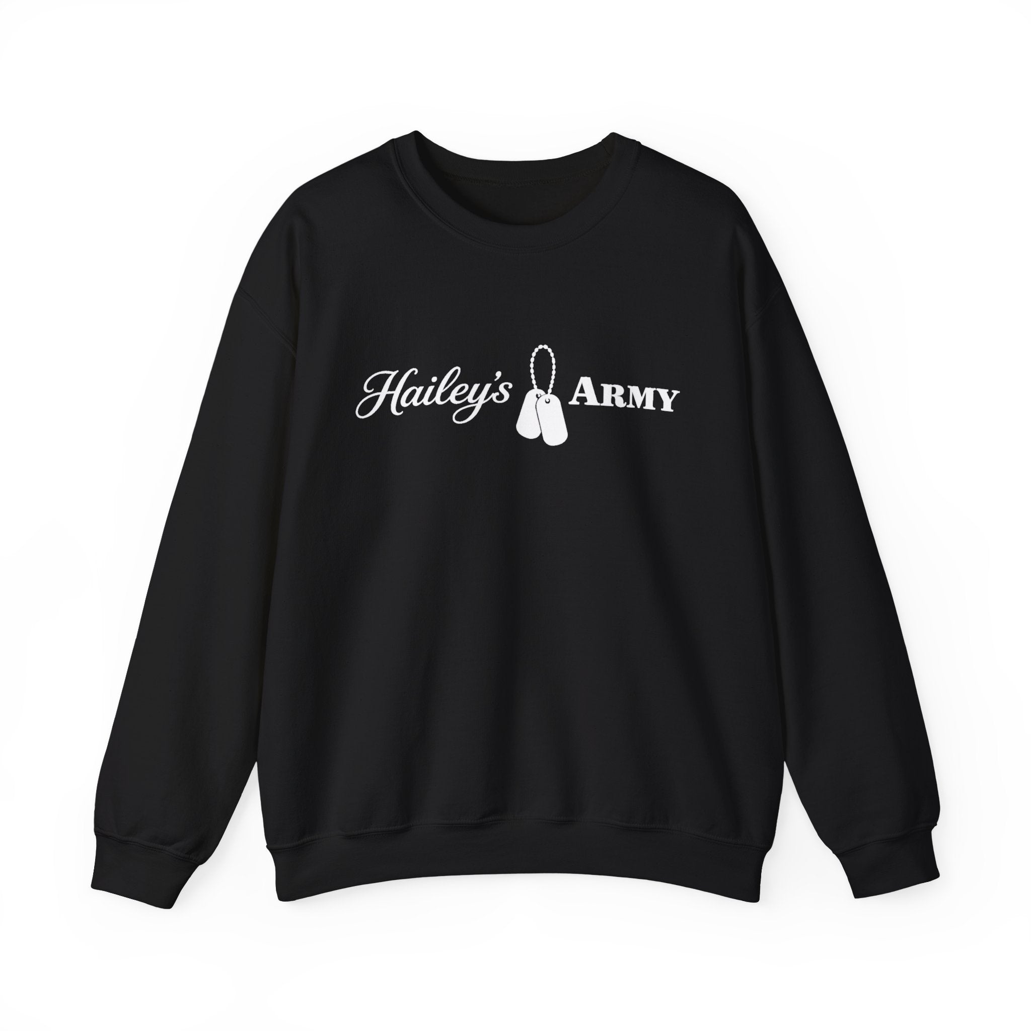 Hailey’s Army Dog Tag Crewneck Sweatshirt