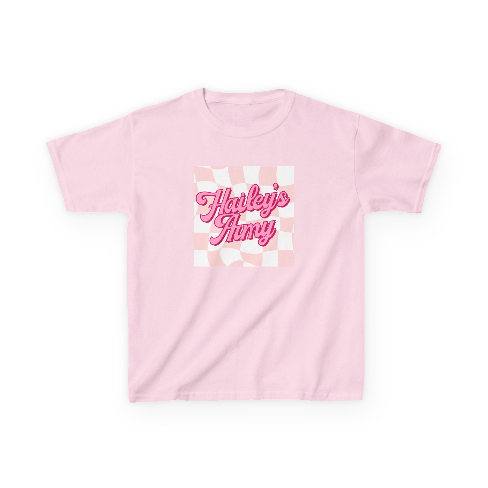 Hailey's Army Pink Retro Checkerboard Tee - YOUTH