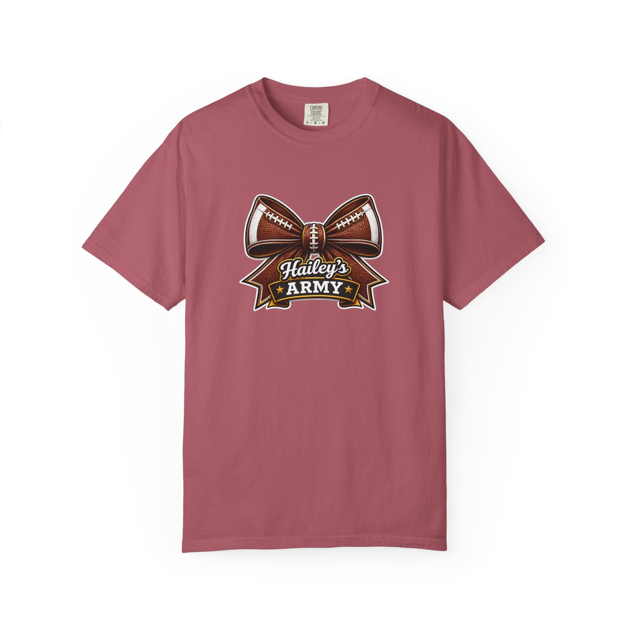 Hailey's Army Football Bow Tee