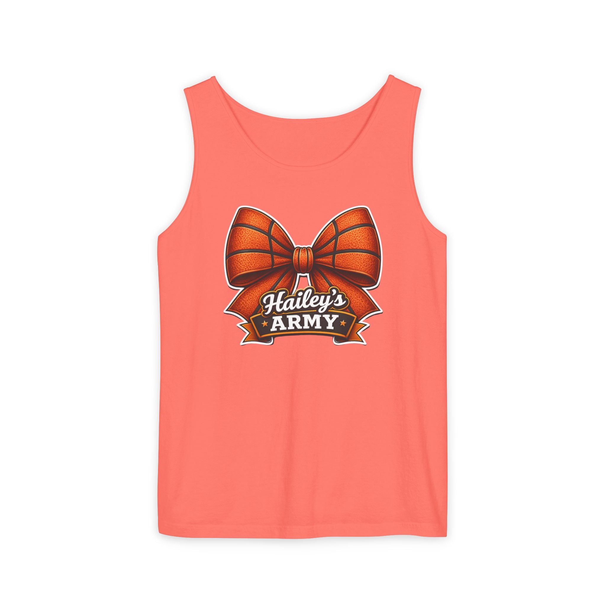 Hailey's Army Basketball Bow Tank