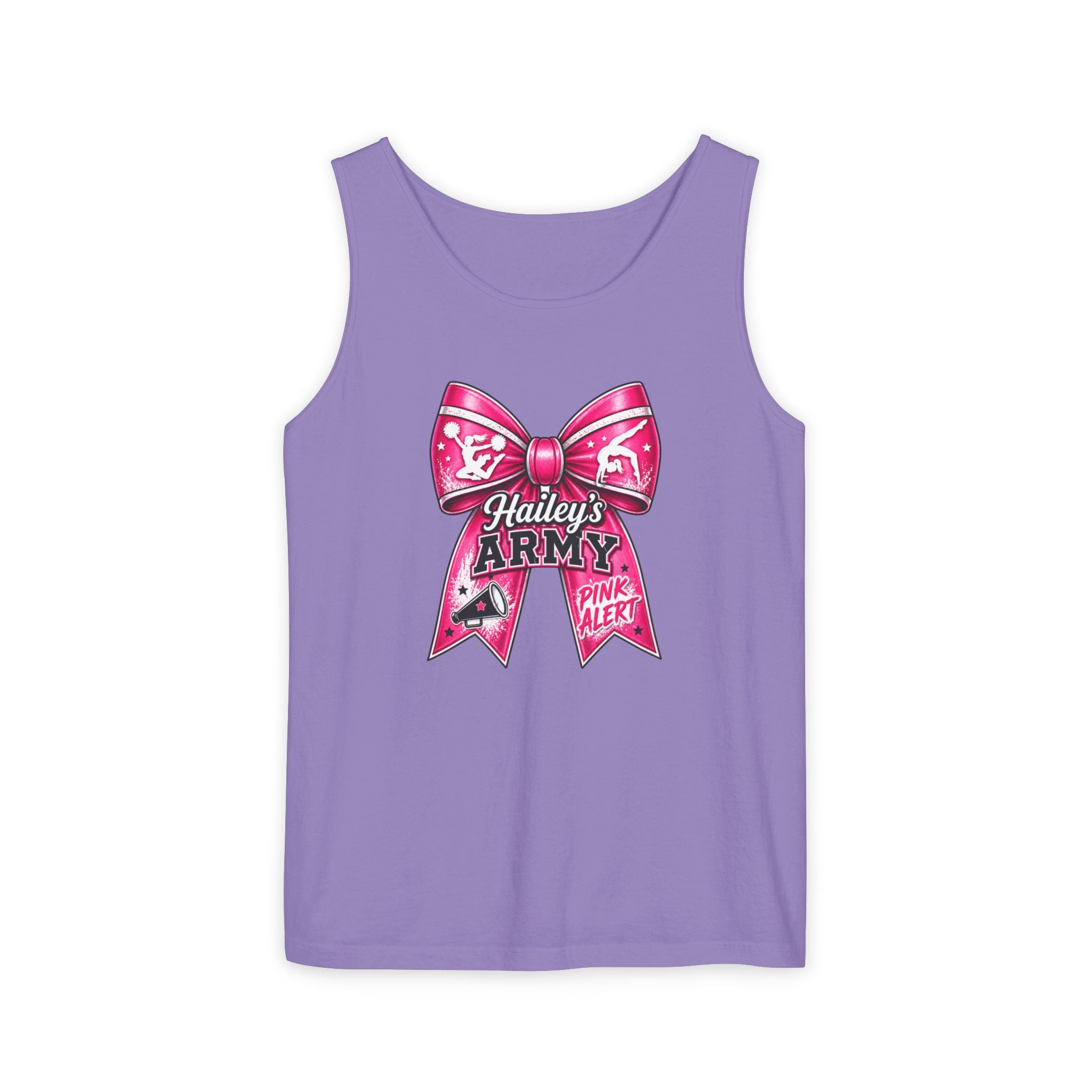 Hailey's Army Cheer/Gymnastics Bow Tank Top