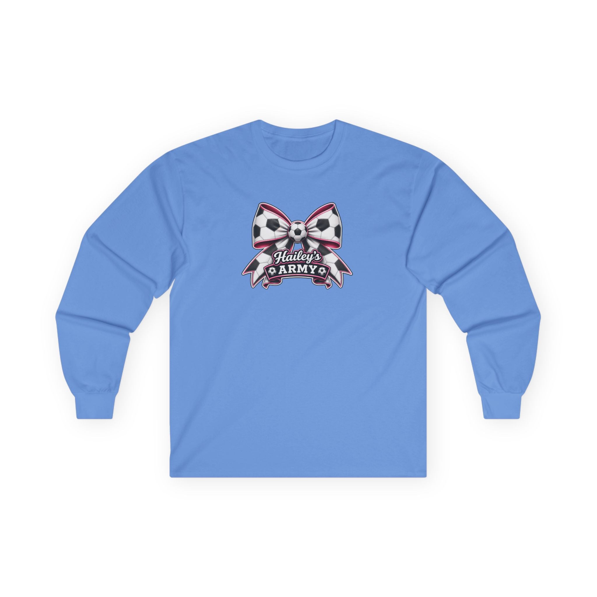 Hailey's Army Soccer Bow Long Sleeve Tee