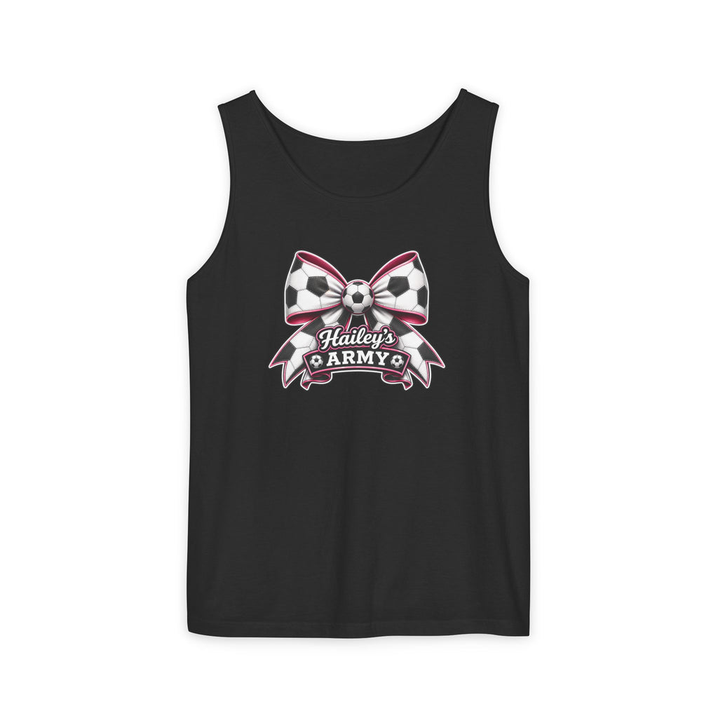 Hailey's Army Soccer Bow Tank