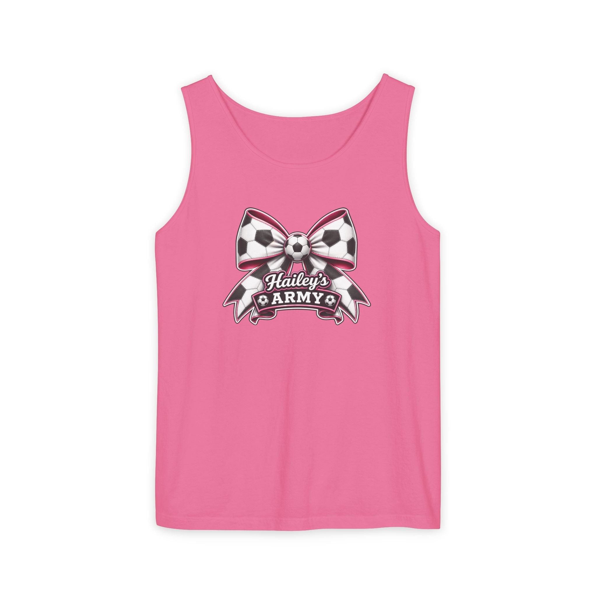 Hailey's Army Soccer Bow Tank