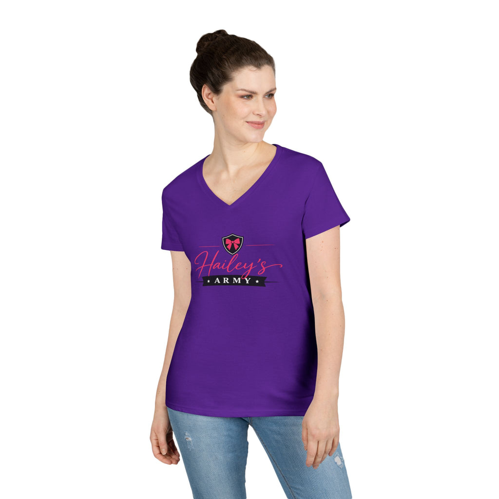 Hailey's Army Logo V-Neck Tee