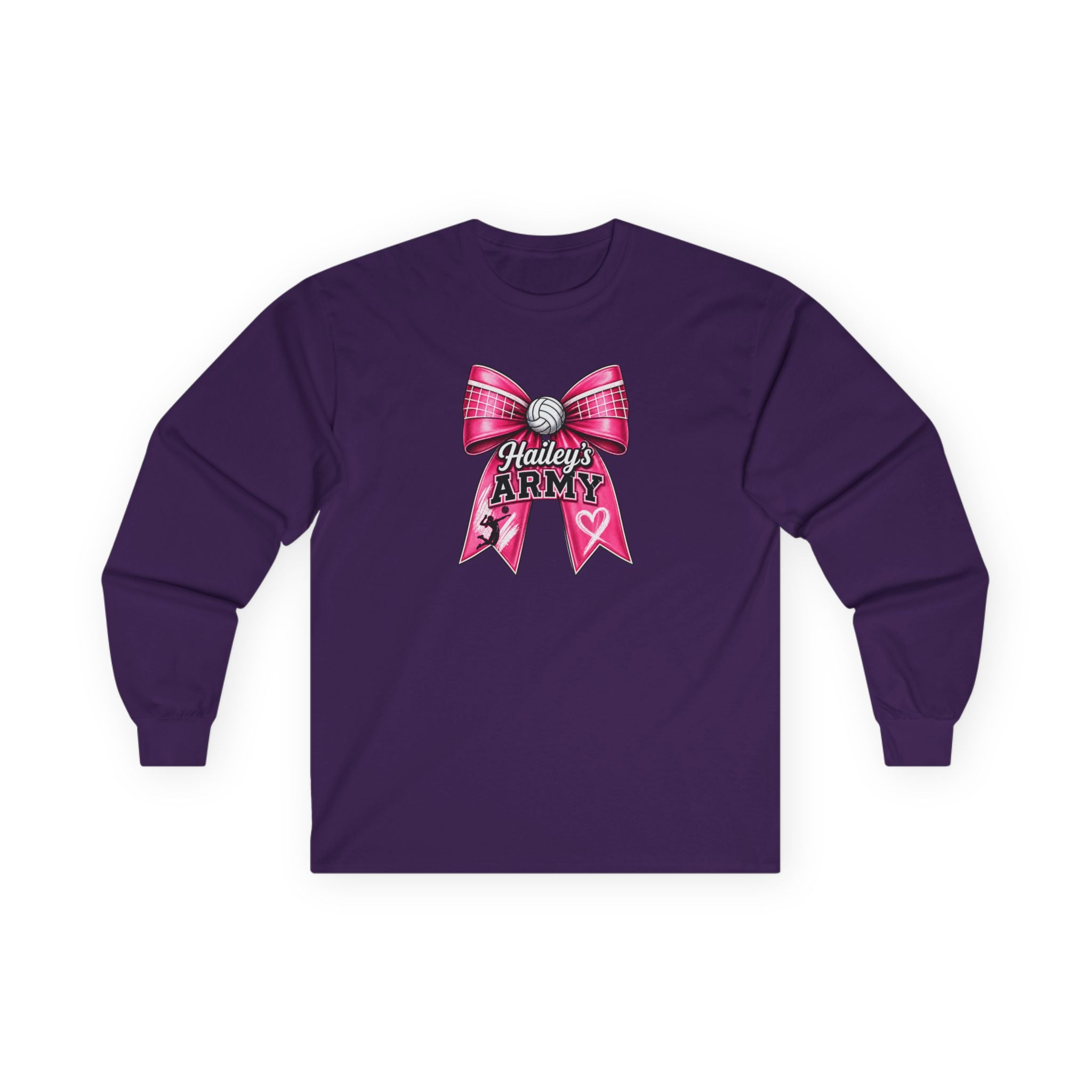 Hailey's Army Volleyball Bow Long Sleeve Tee
