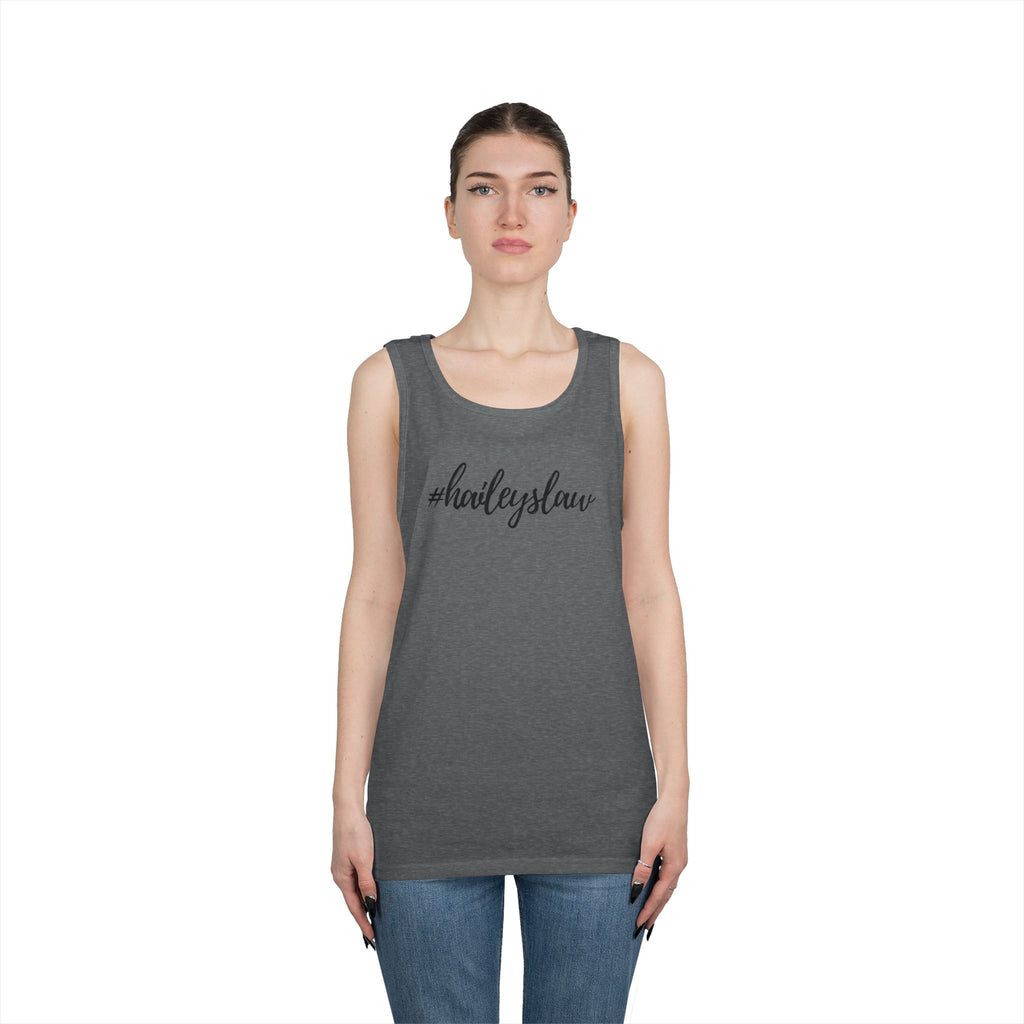 #haileyslaw Hashtag Tank Top