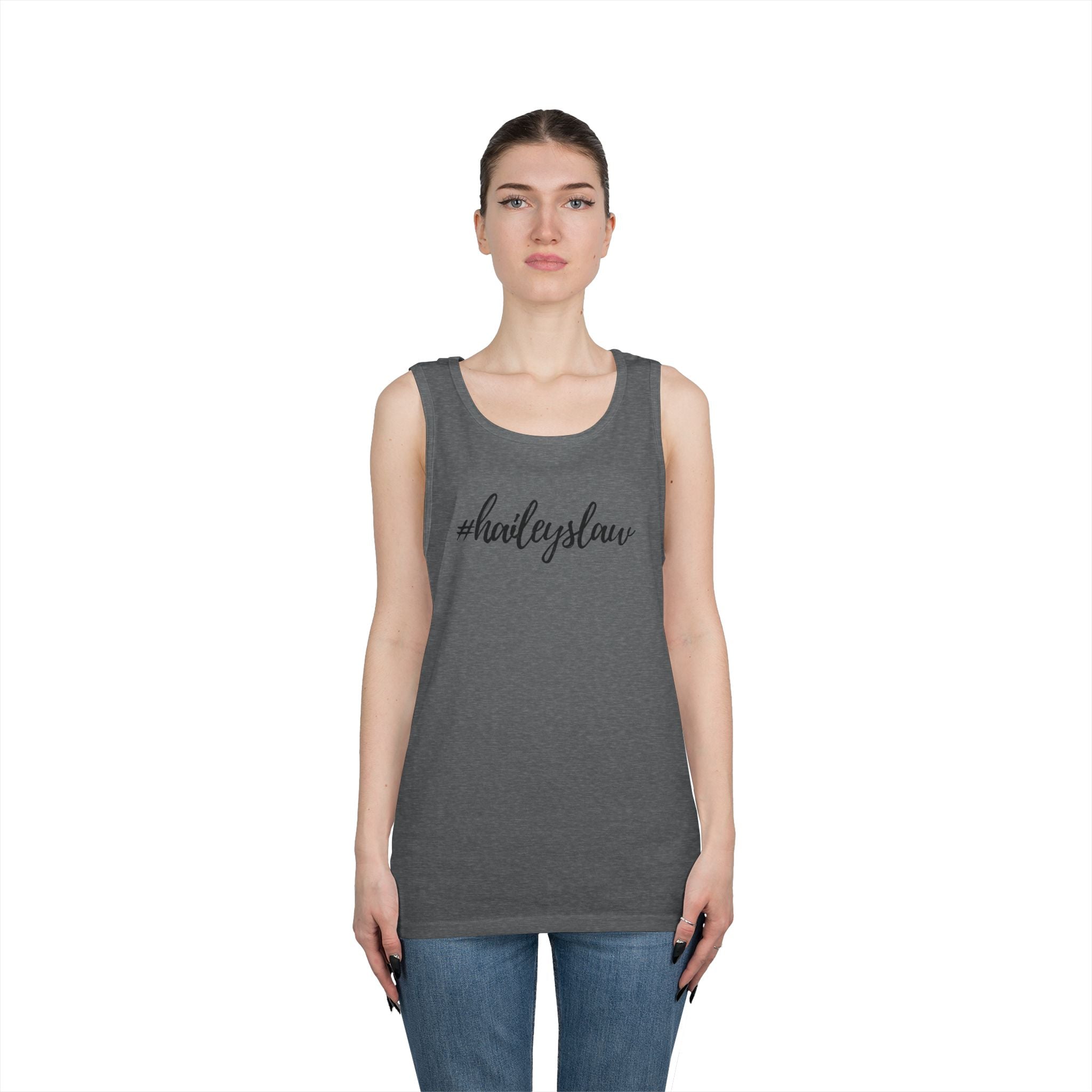 #haileyslaw Hashtag Tank Top