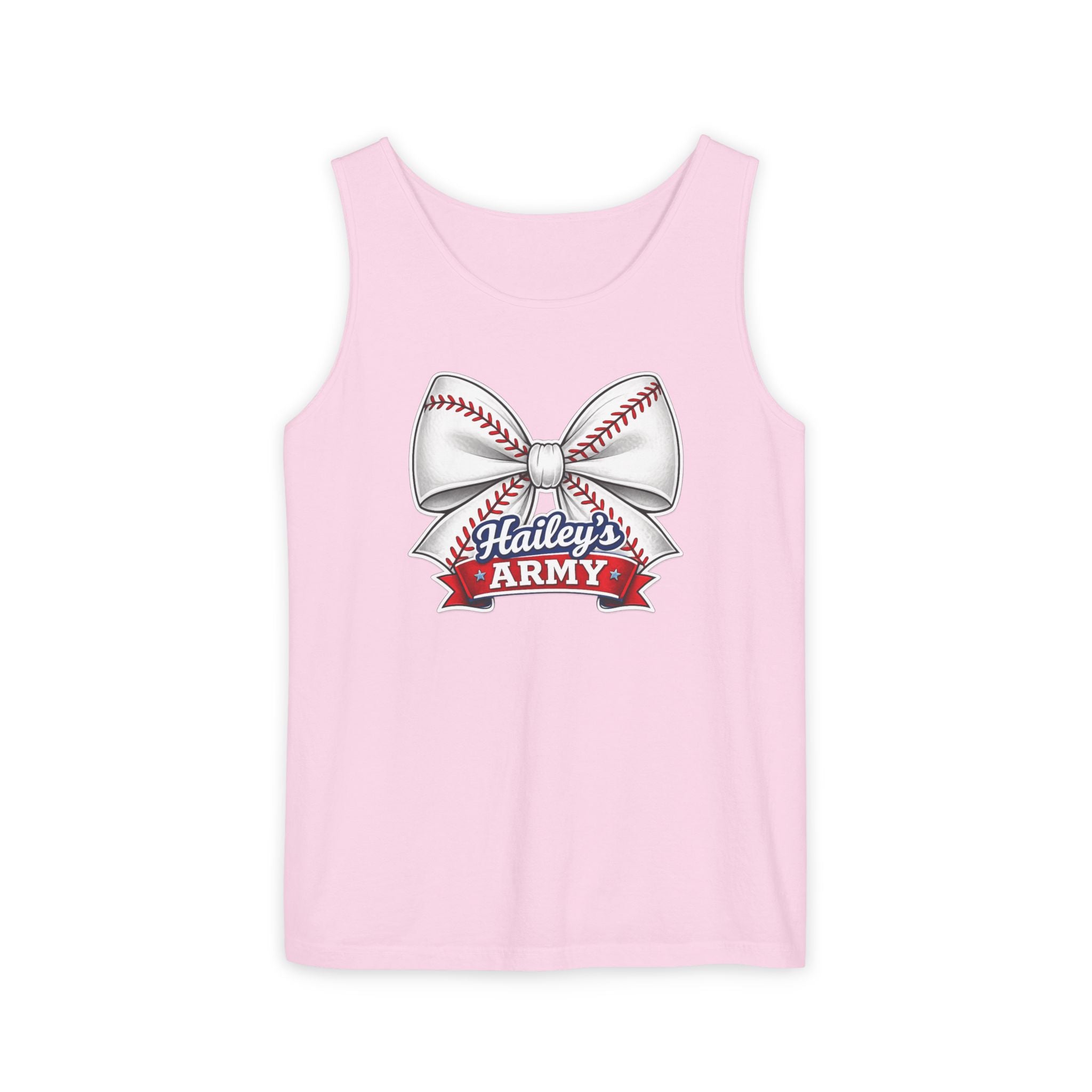 Hailey's Army Baseball Bow Tank Top