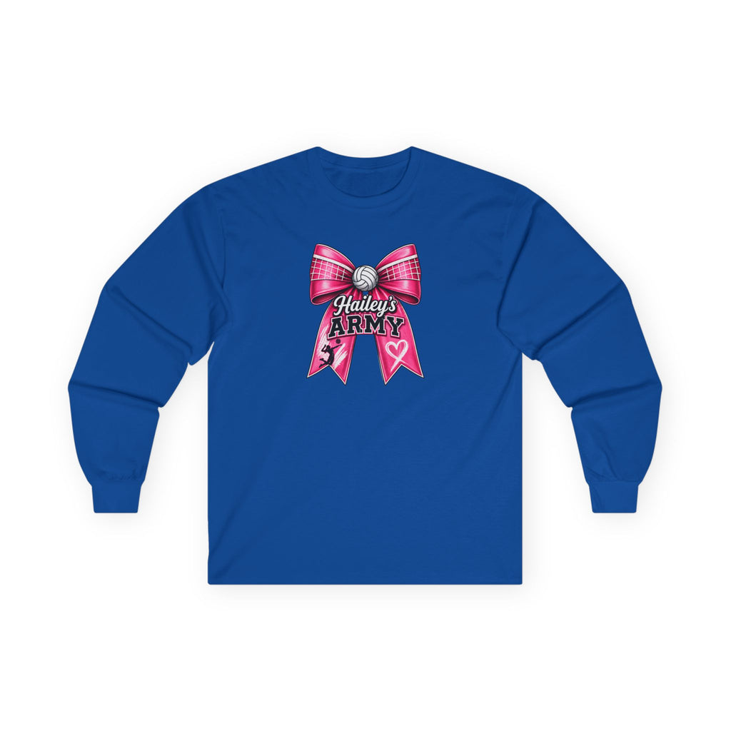 Hailey's Army Volleyball Bow Long Sleeve Tee
