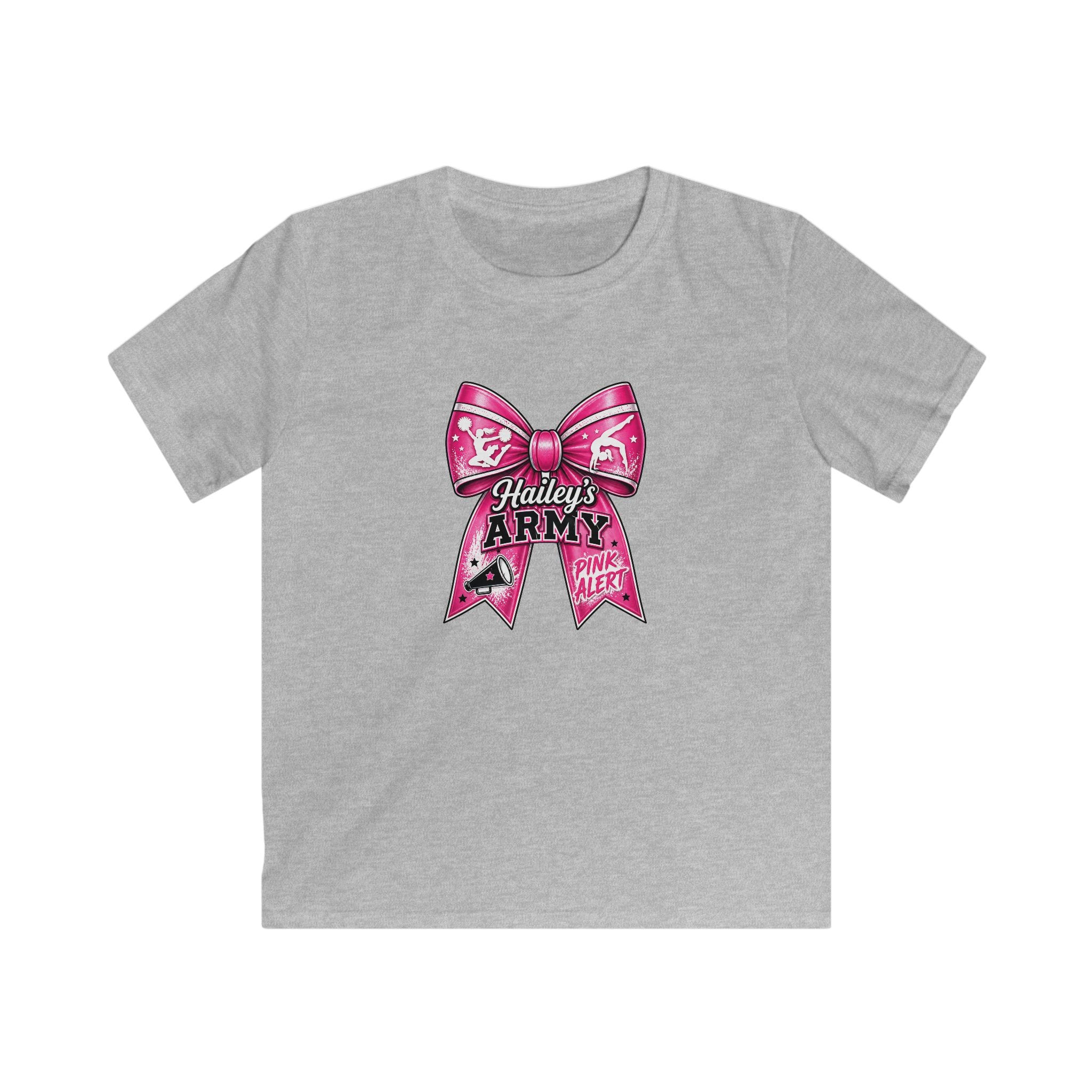 YOUTH - Hailey's Army Cheer/Gymnastics Bow Tee