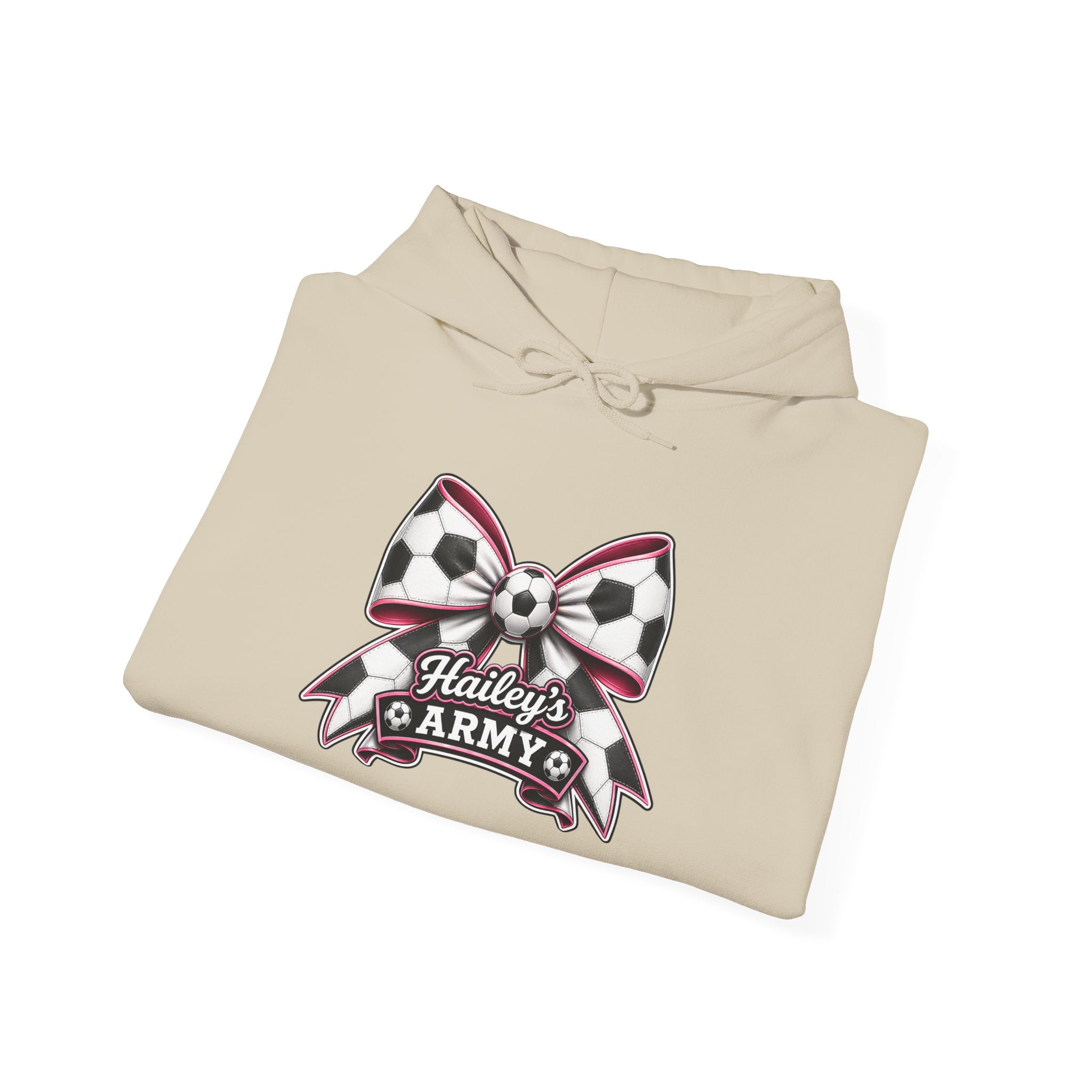 Hailey's Army Soccer Bow Hoodie