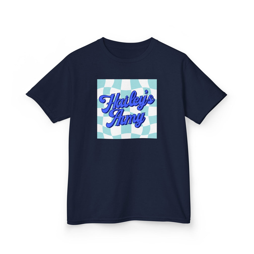 Hailey's Army Blue Retro Checkerboard Tee - YOUTH