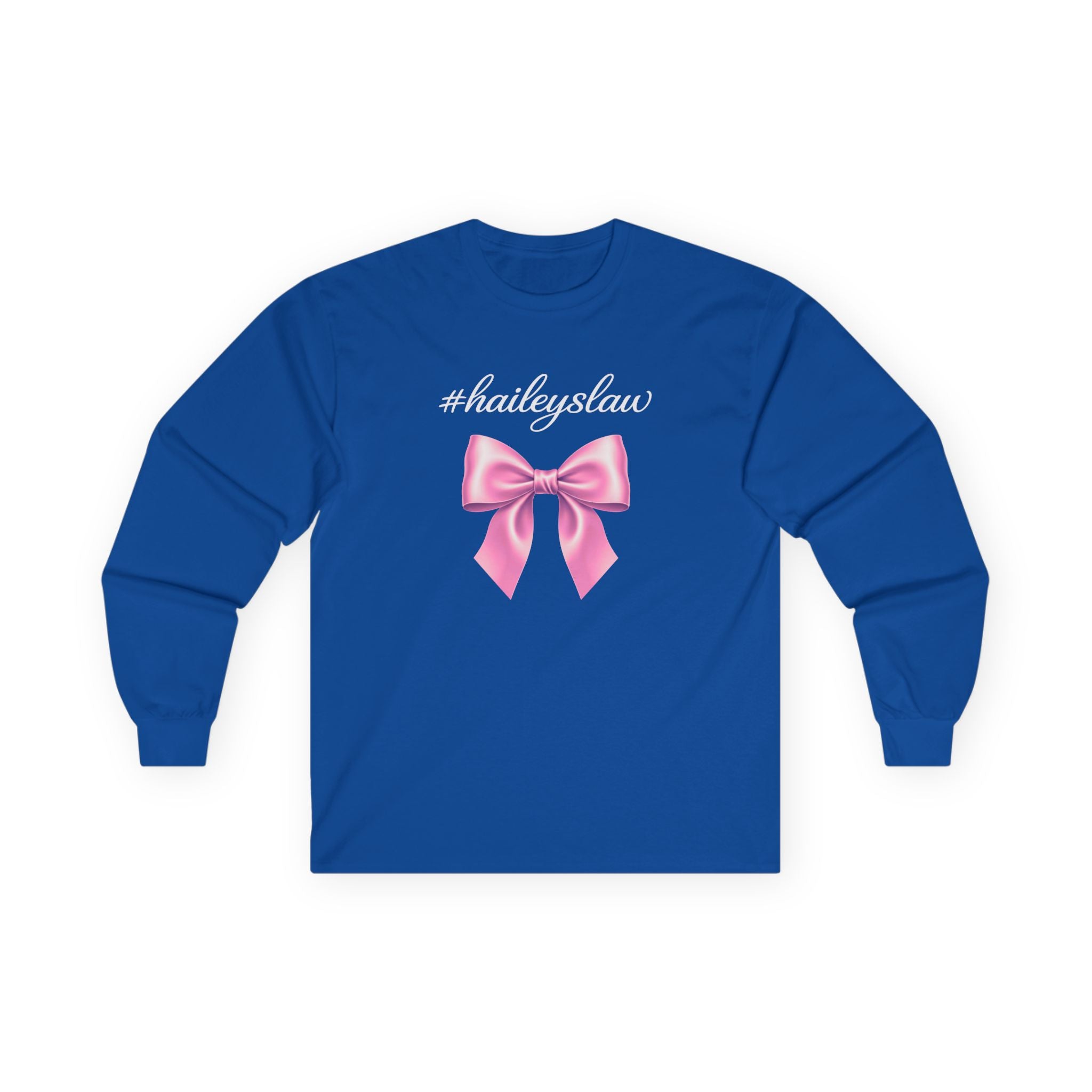 Hailey's Law Pink Bow Long Sleeve Tee