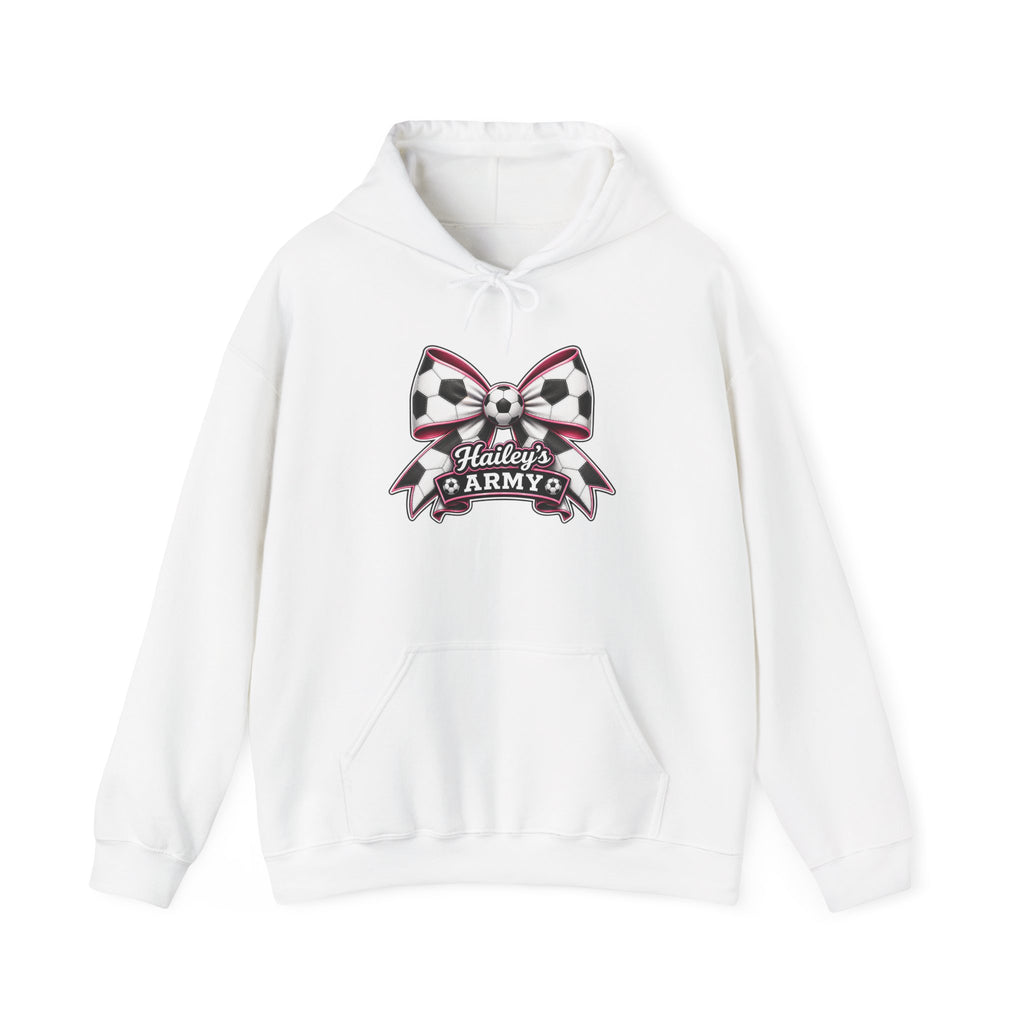 Hailey's Army Soccer Bow Hoodie