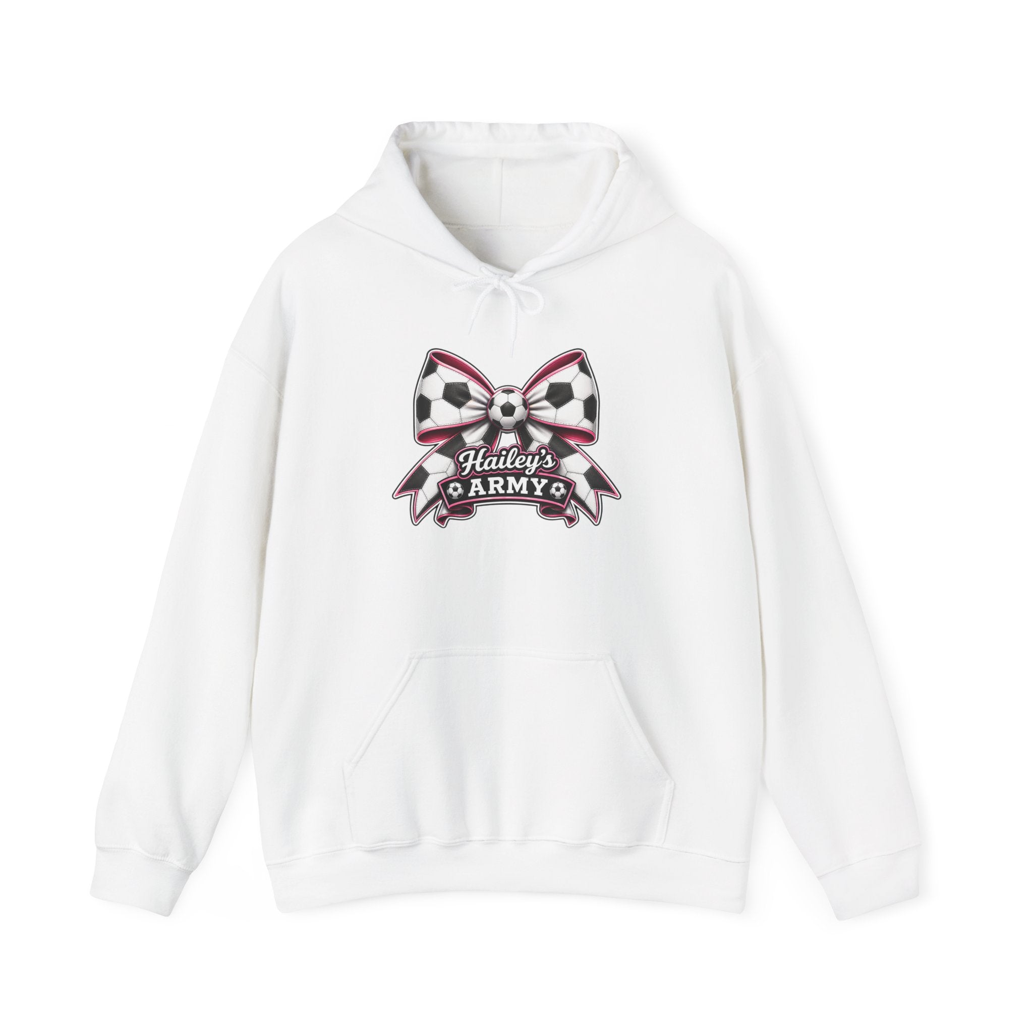 Hailey's Army Soccer Bow Hoodie