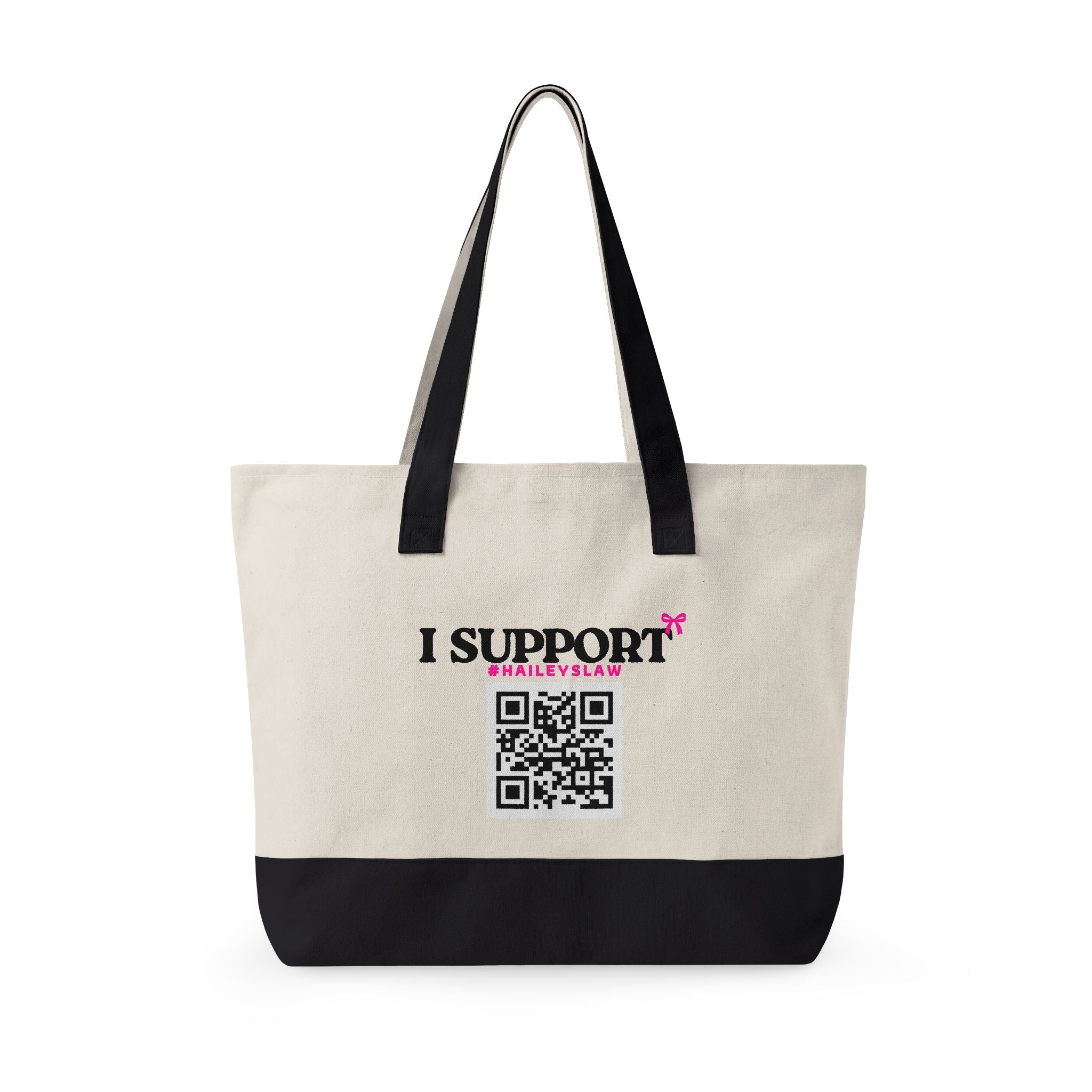 Hailey's Army Zippered Canvas Tote - QR Petition