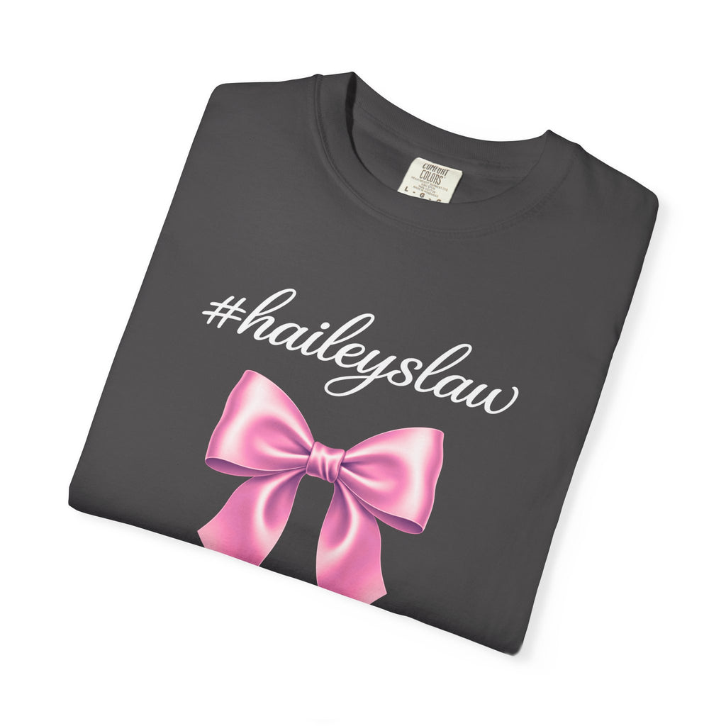 Hailey's Law Pink Bow Tee