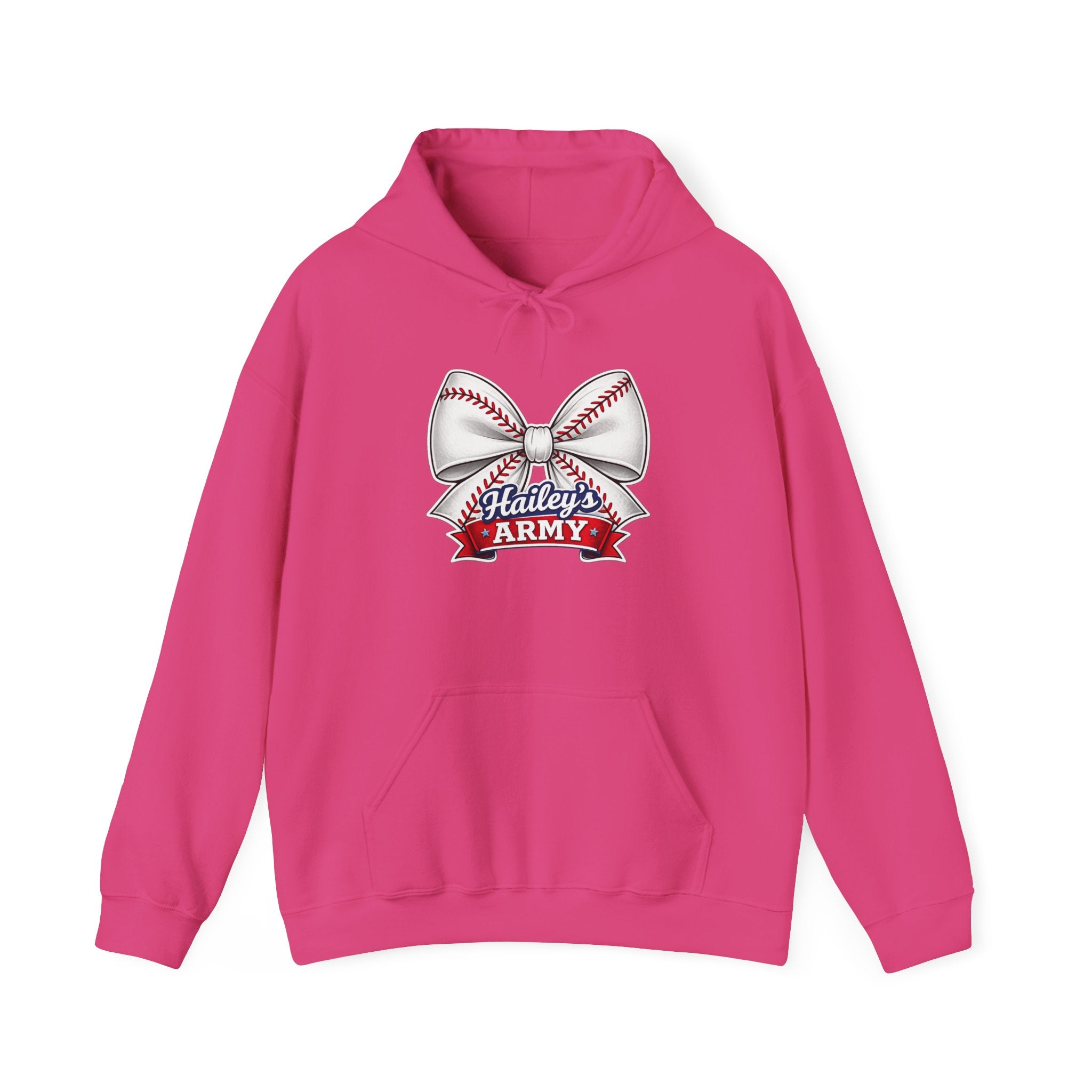 Hailey's Army Baseball Bow Hoodie