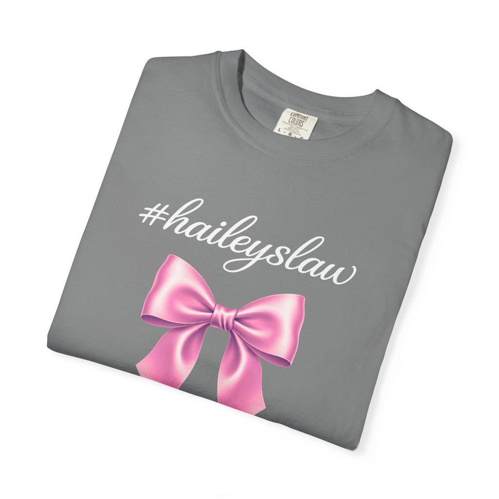 Hailey's Law Pink Bow Tee